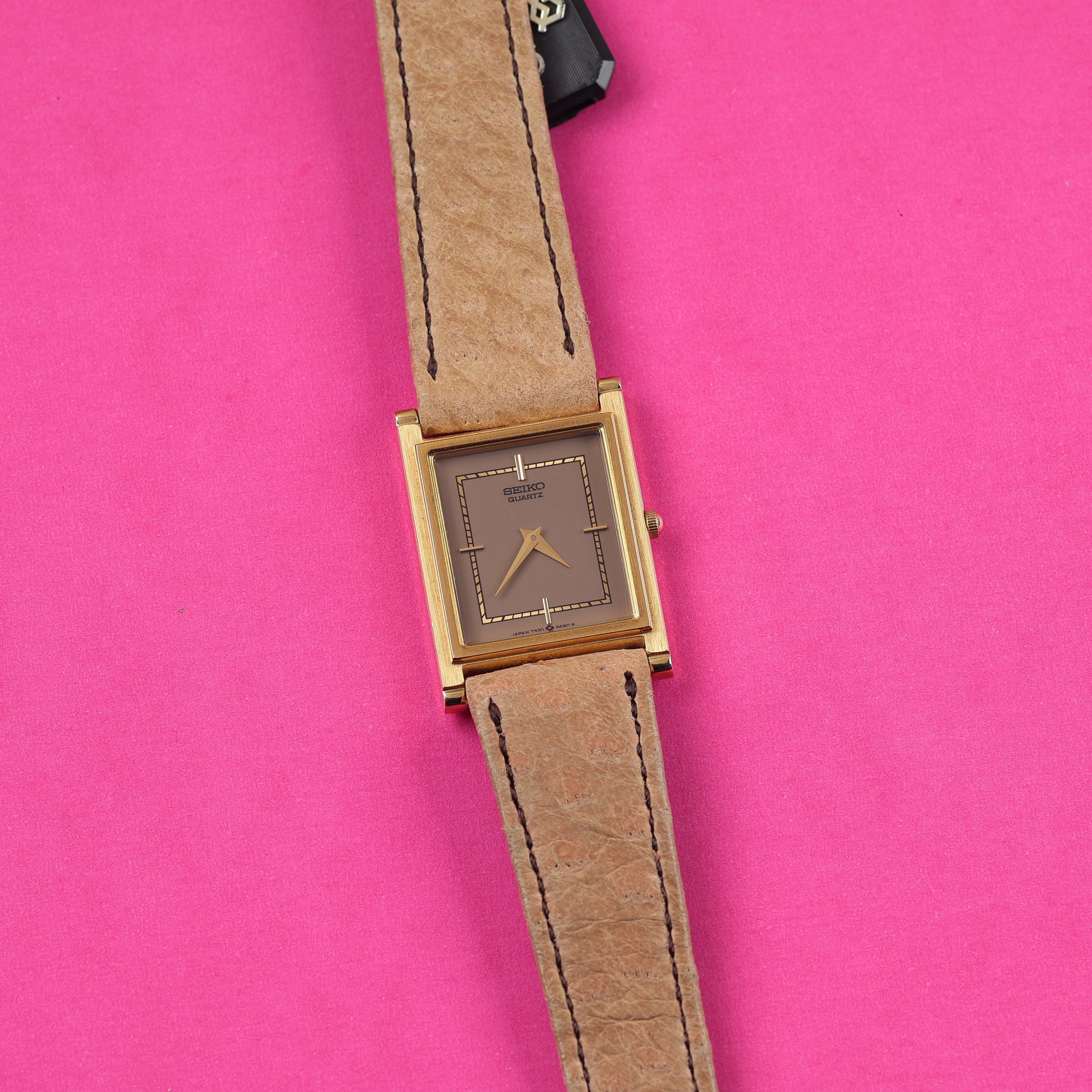 Seiko Tank Ref. 7320-5430 NOS Taupe Dial Ladies