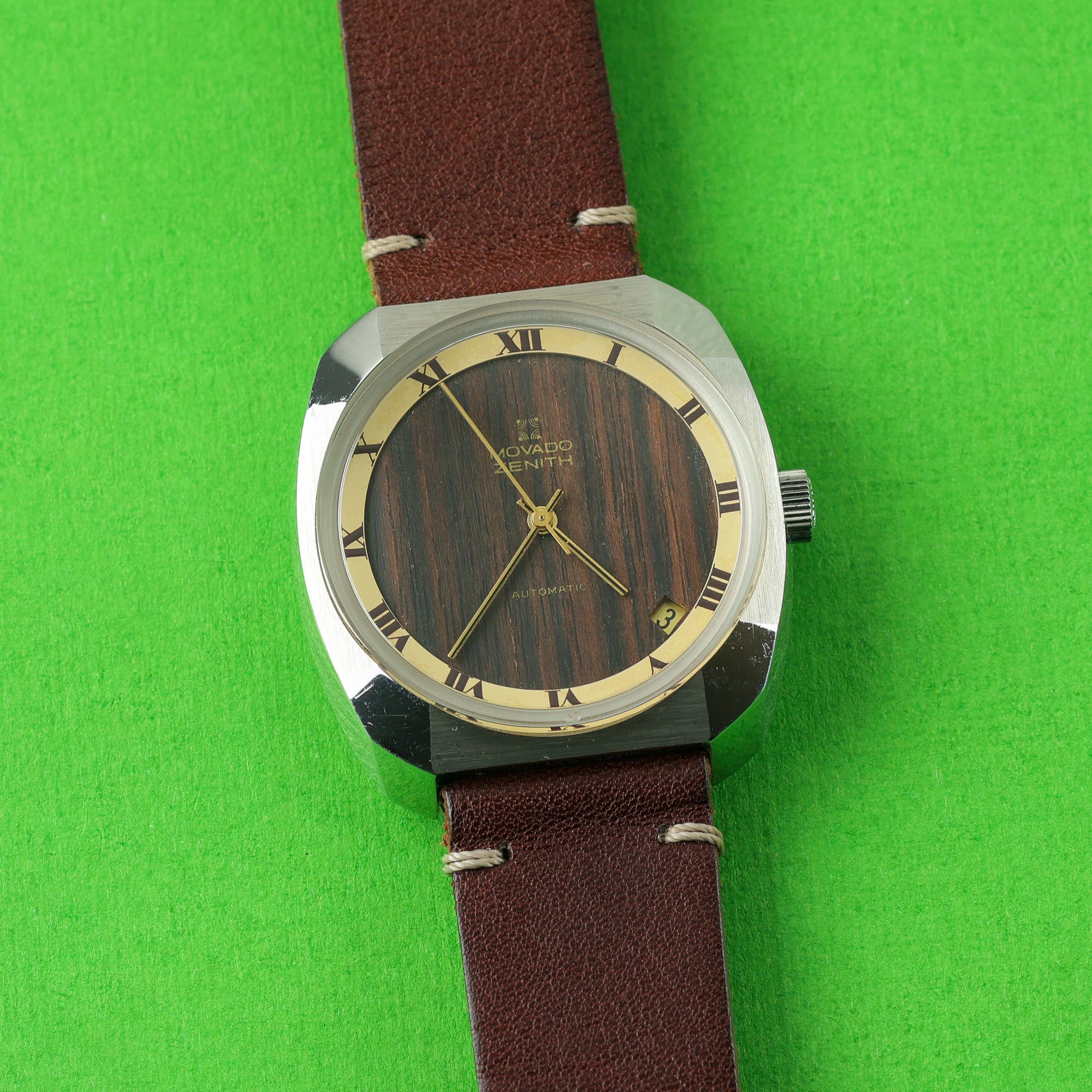Movado Zenith 'Surf' Ref. 01-0060-280 Wood Dial
