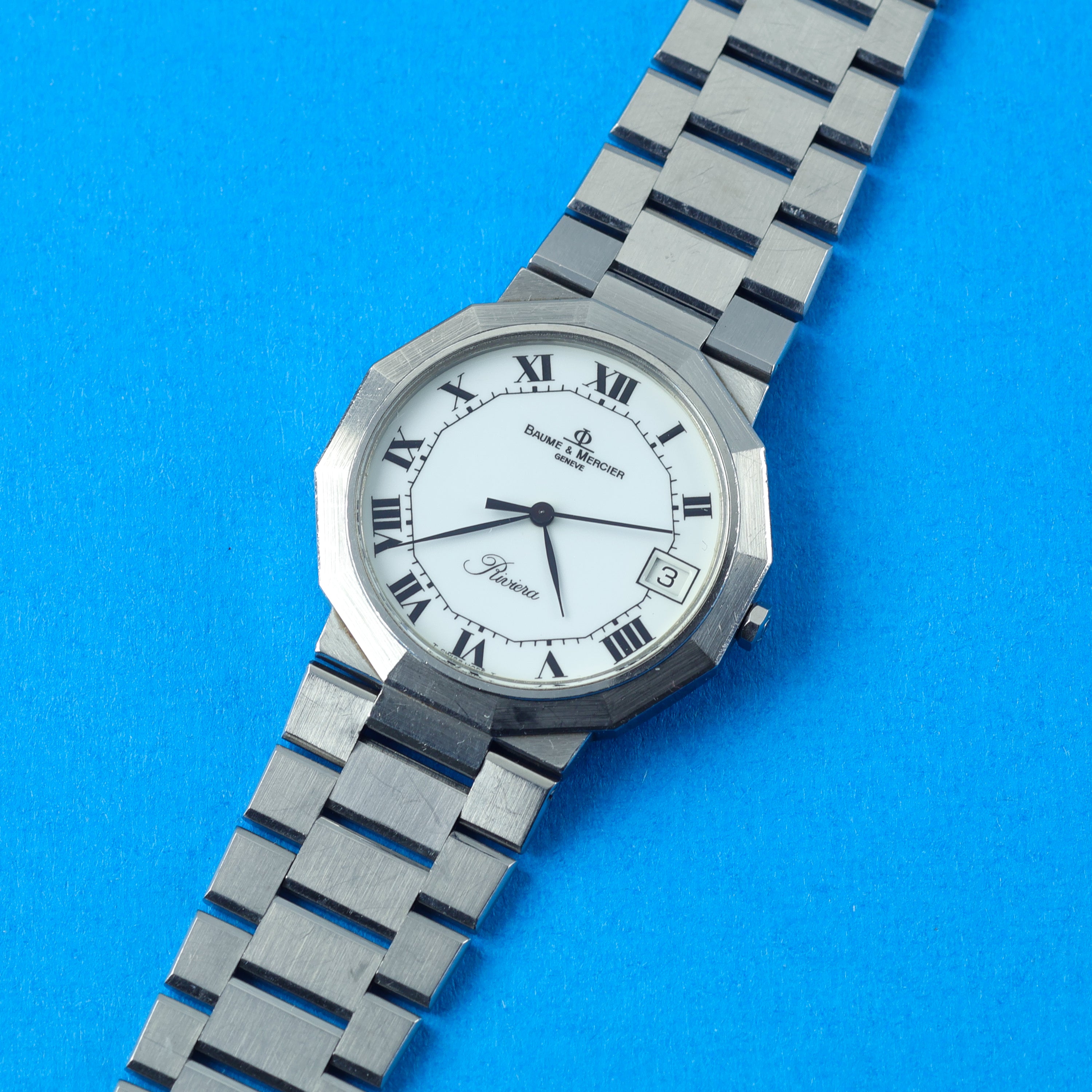Baume & Mercier Riviera Ref. 5113 White Roman Dial