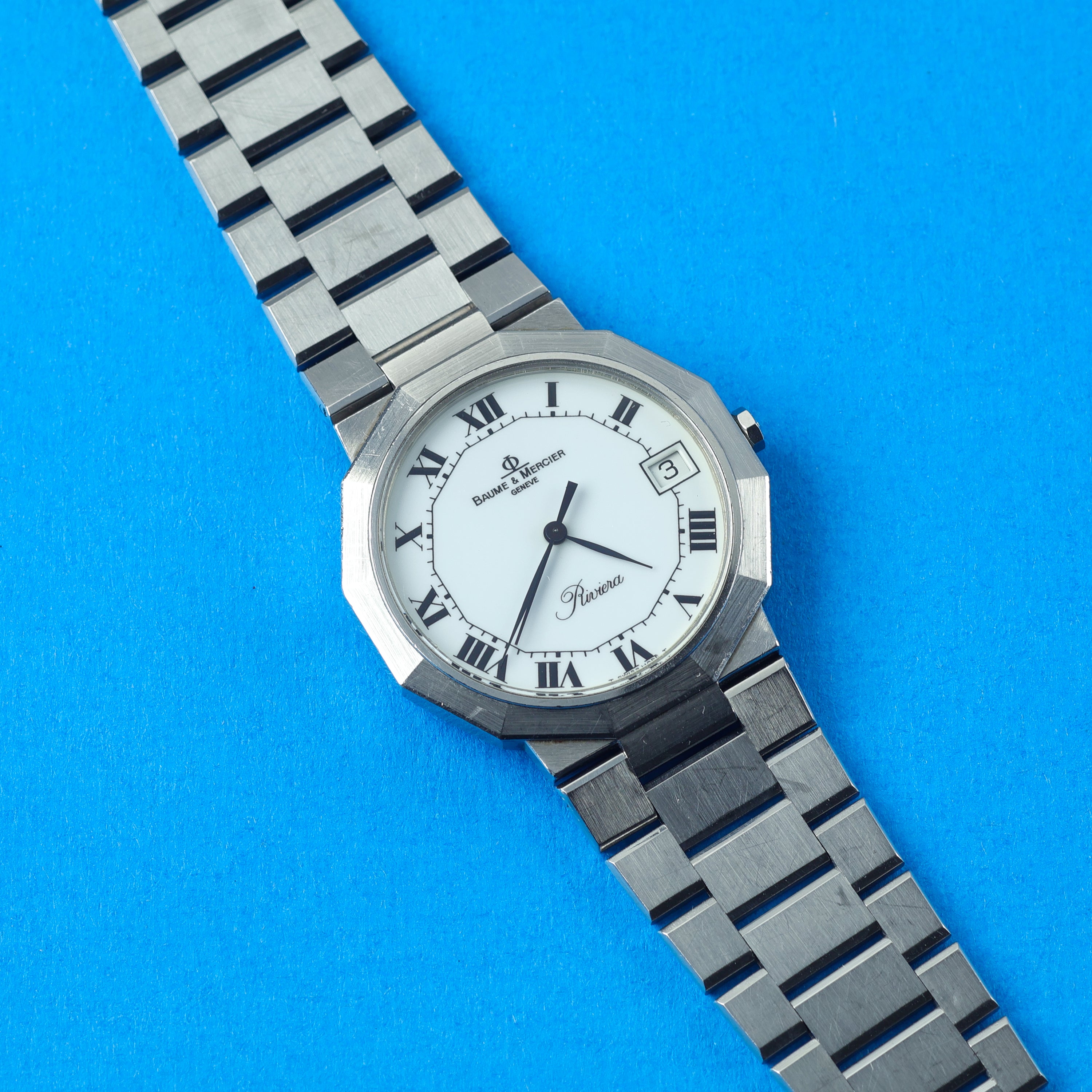 Baume & Mercier Riviera Ref. 5113 White Roman Dial