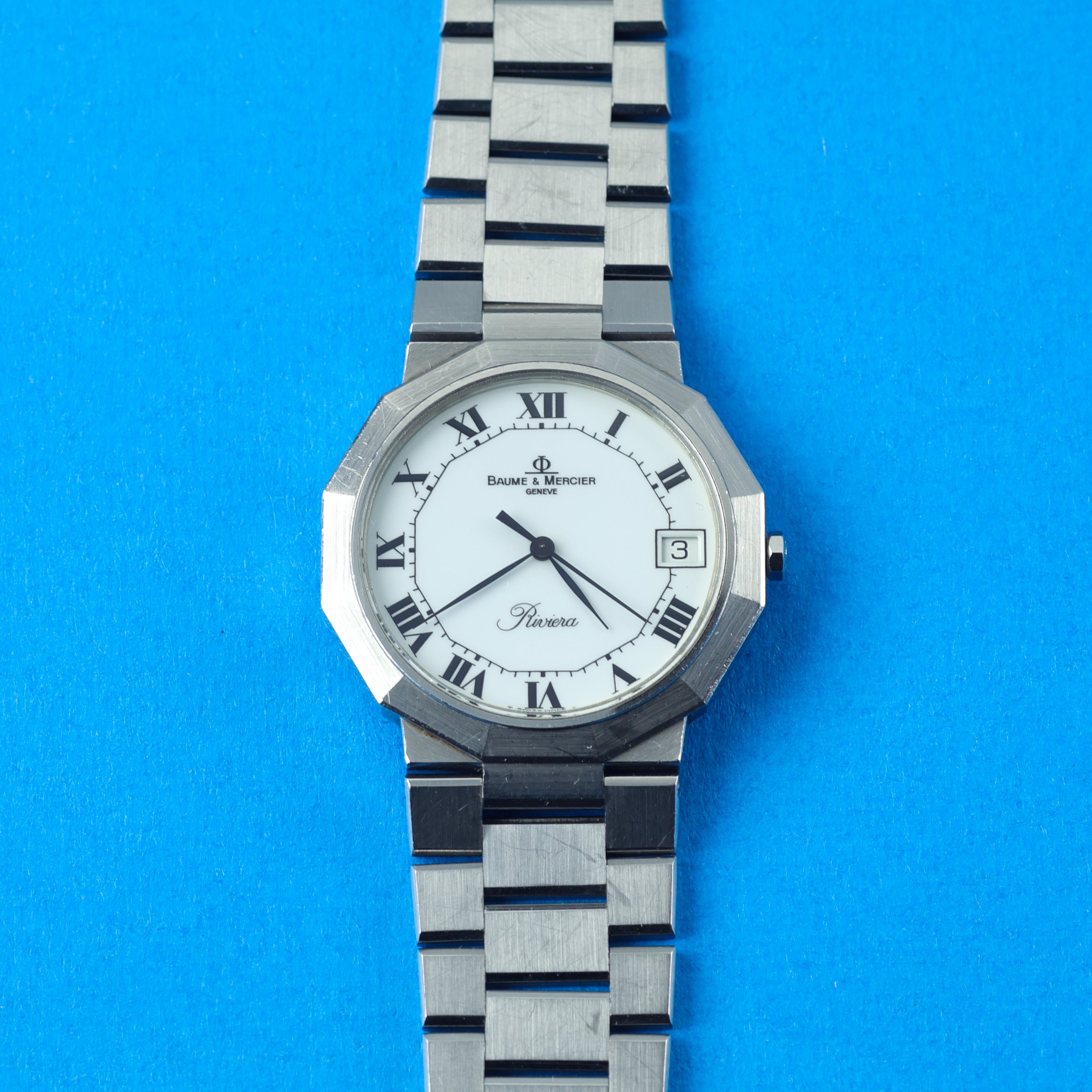 Baume & Mercier Riviera Ref. 5113 White Roman Dial