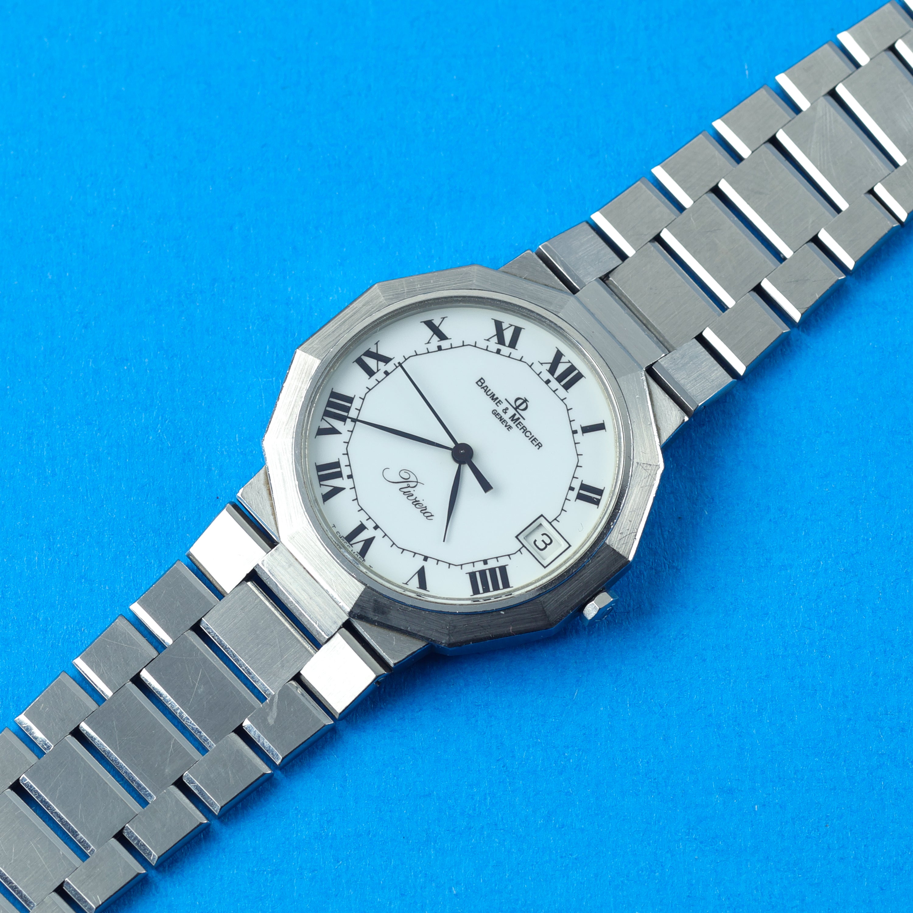 Baume & Mercier Riviera Ref. 5113 White Roman Dial