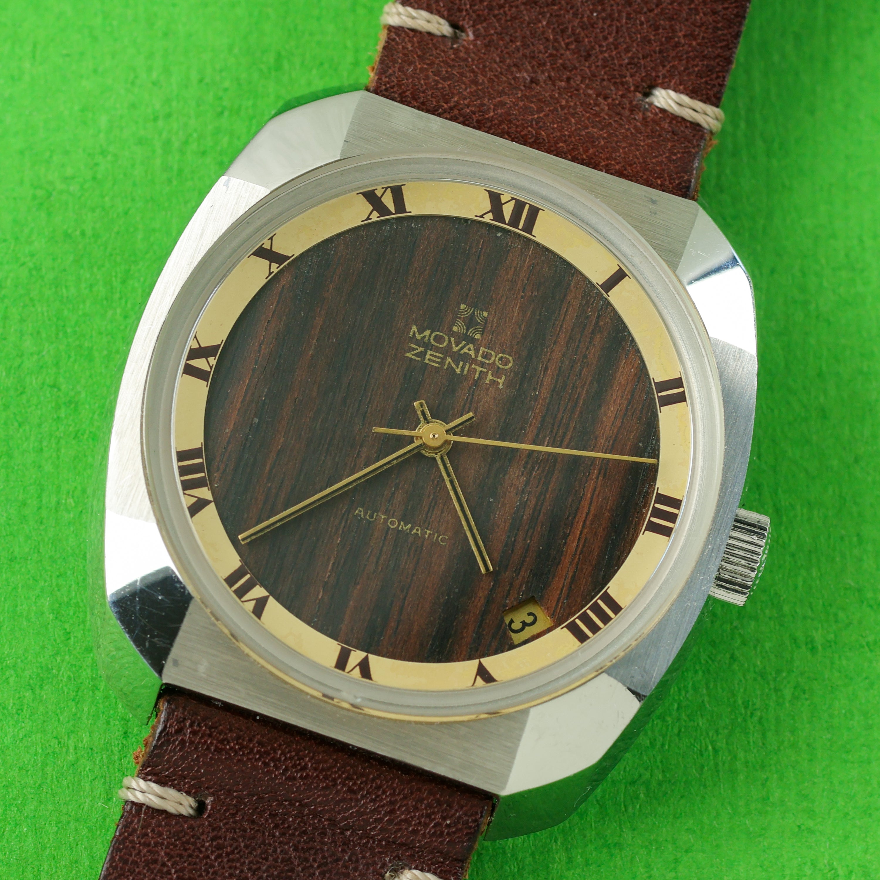 Movado Zenith 'Surf' Ref. 01-0060-280 Wood Dial