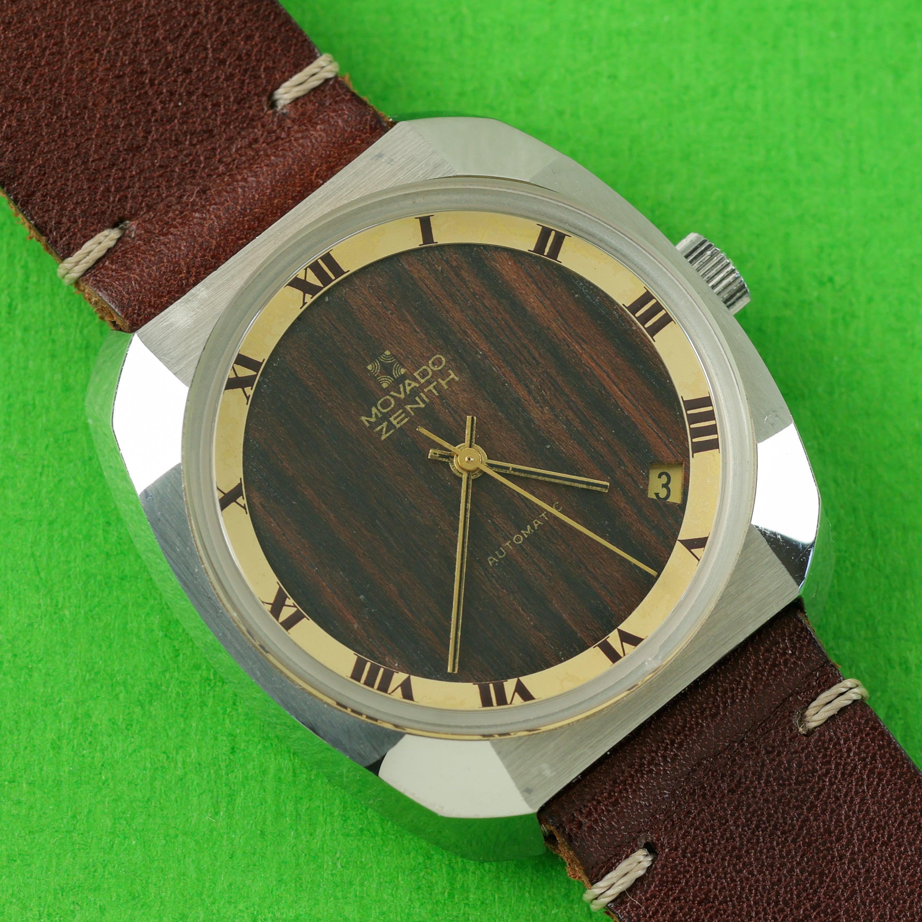 Movado Zenith 'Surf' Ref. 01-0060-280 Wood Dial