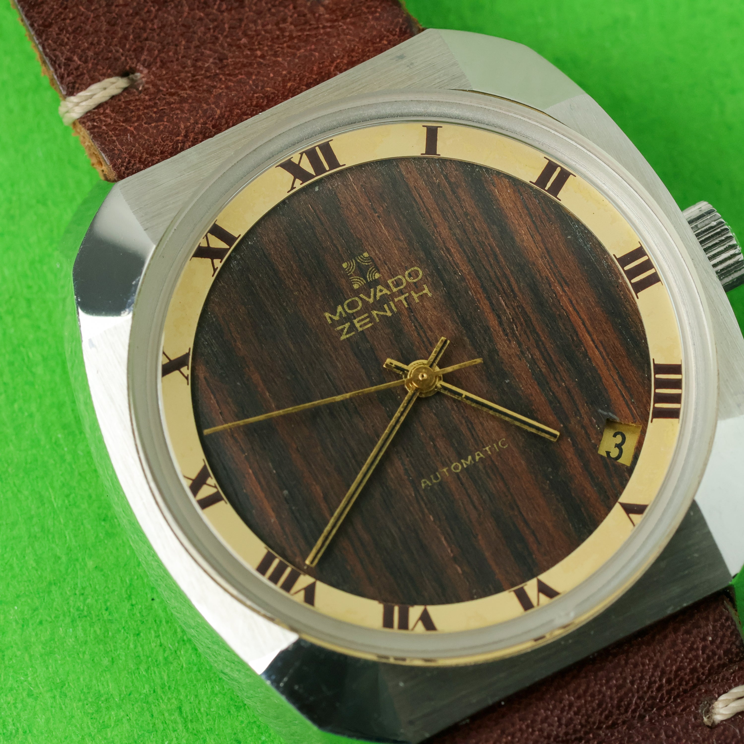 Movado Zenith 'Surf' Ref. 01-0060-280 Wood Dial