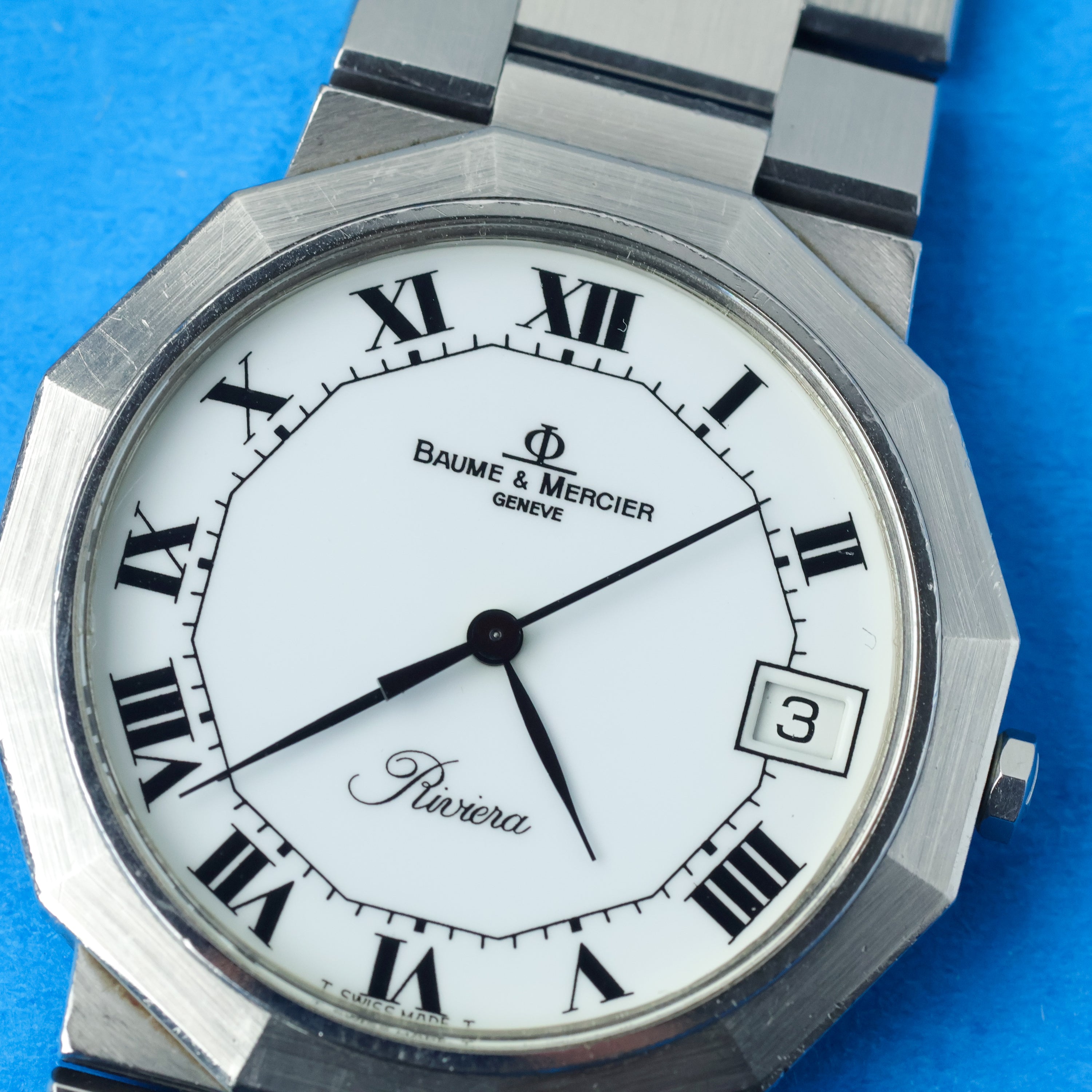 Baume & Mercier Riviera Ref. 5113 White Roman Dial