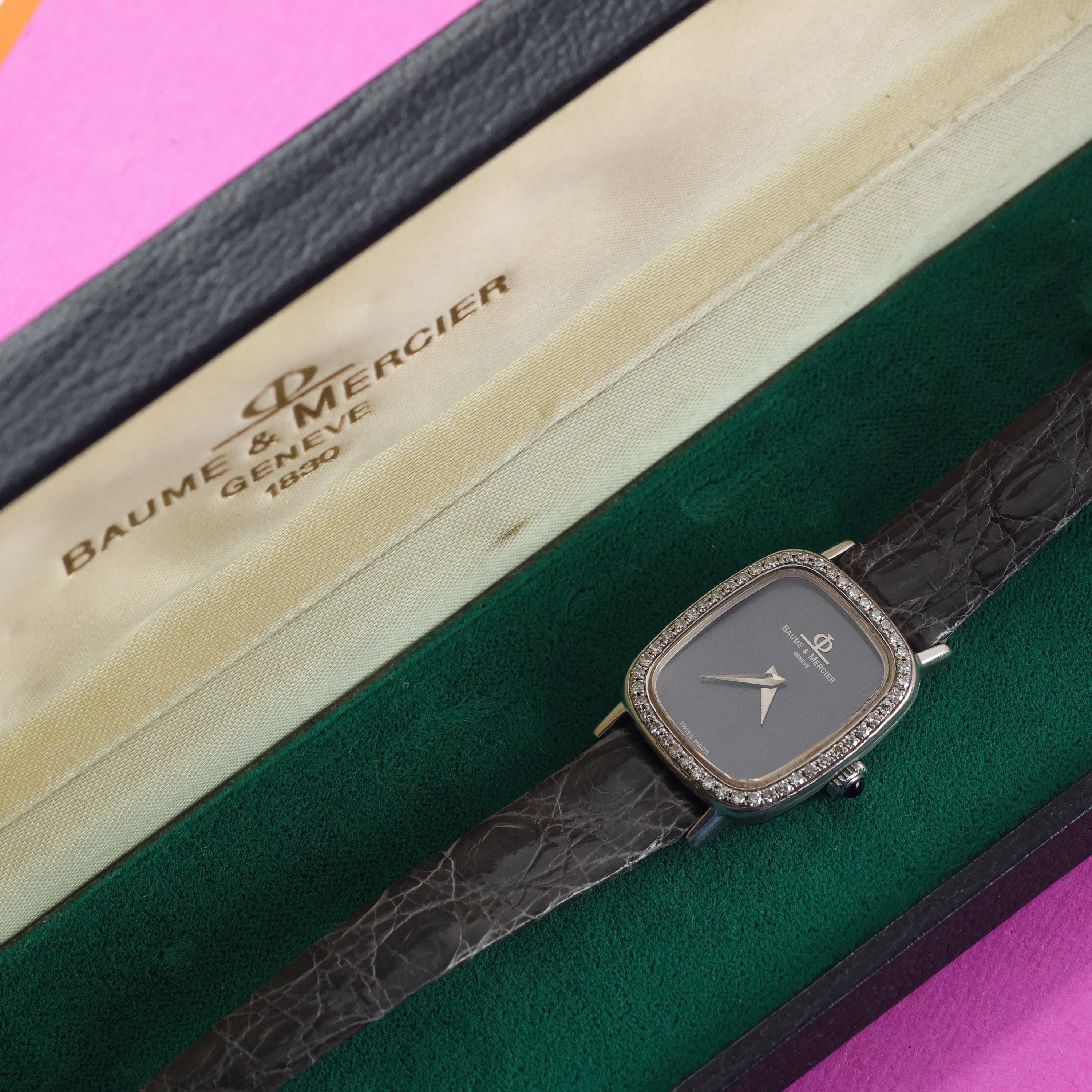 Baume & Mercier Ref. 38263 18K White Gold Diamonds Box and Papers