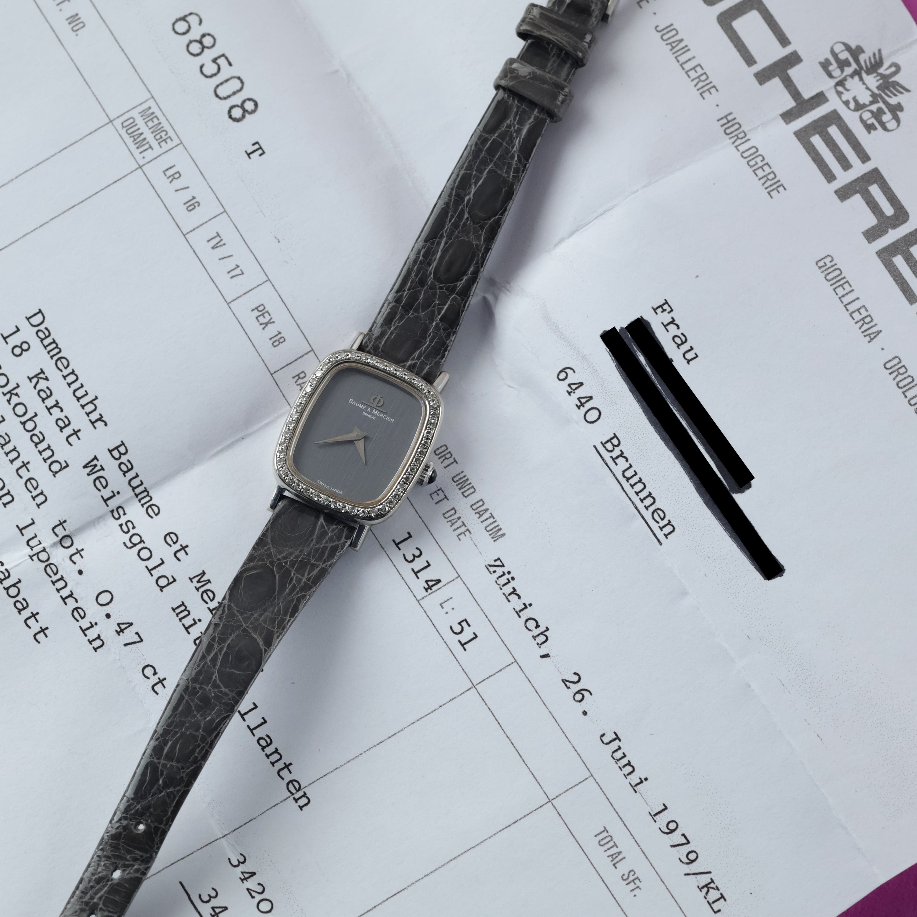 Baume & Mercier Ref. 38263 18K White Gold Diamonds Box and Papers