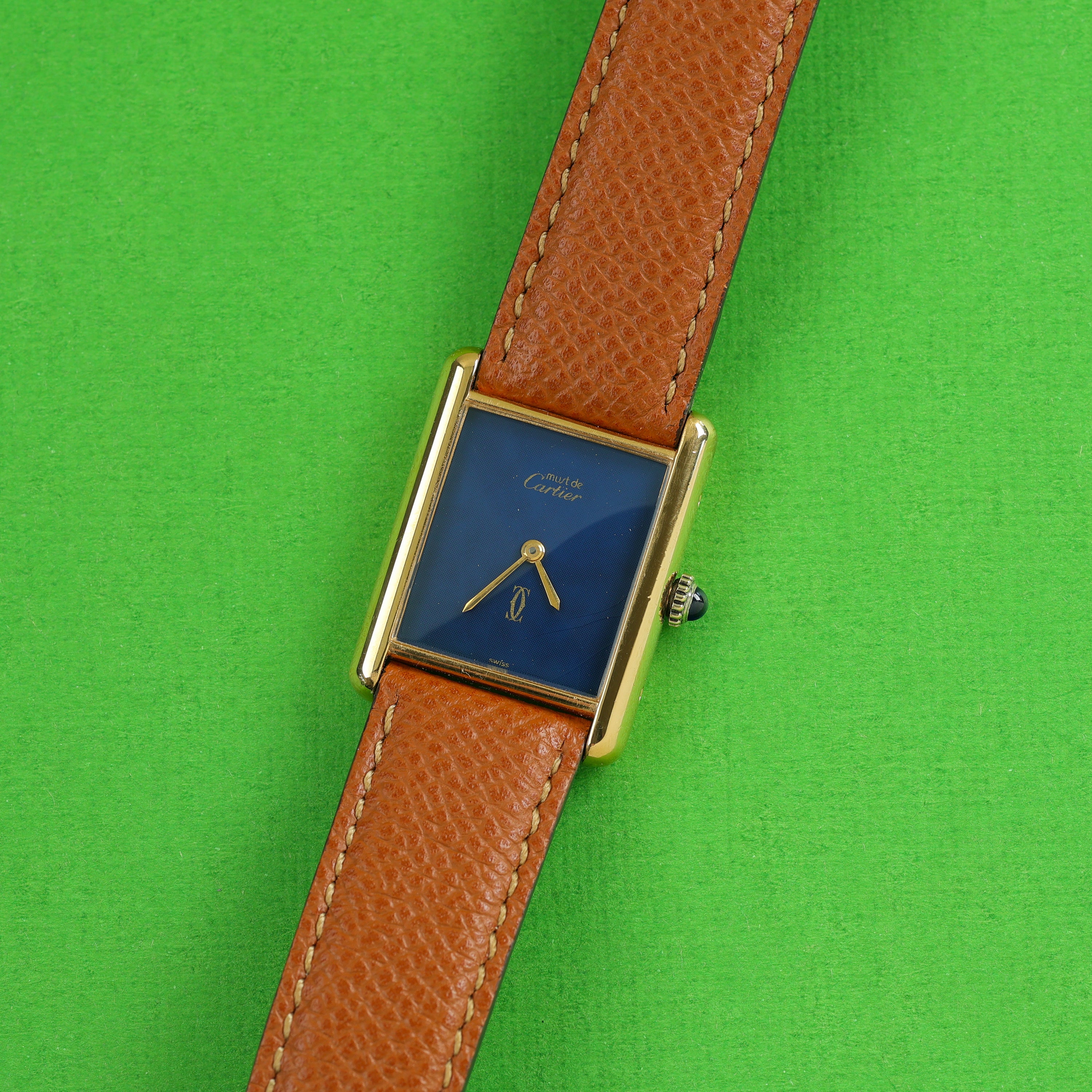 Cartier Tank Must 'Lapis' Dial Handwound Large