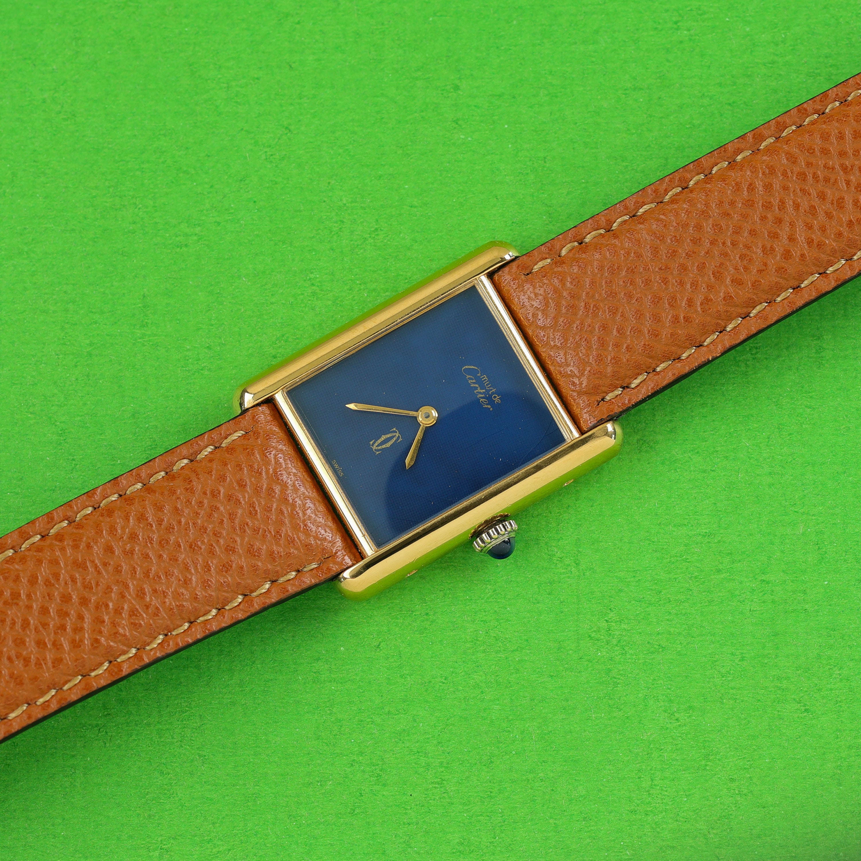 Cartier Tank Must 'Lapis' Dial Handwound Large
