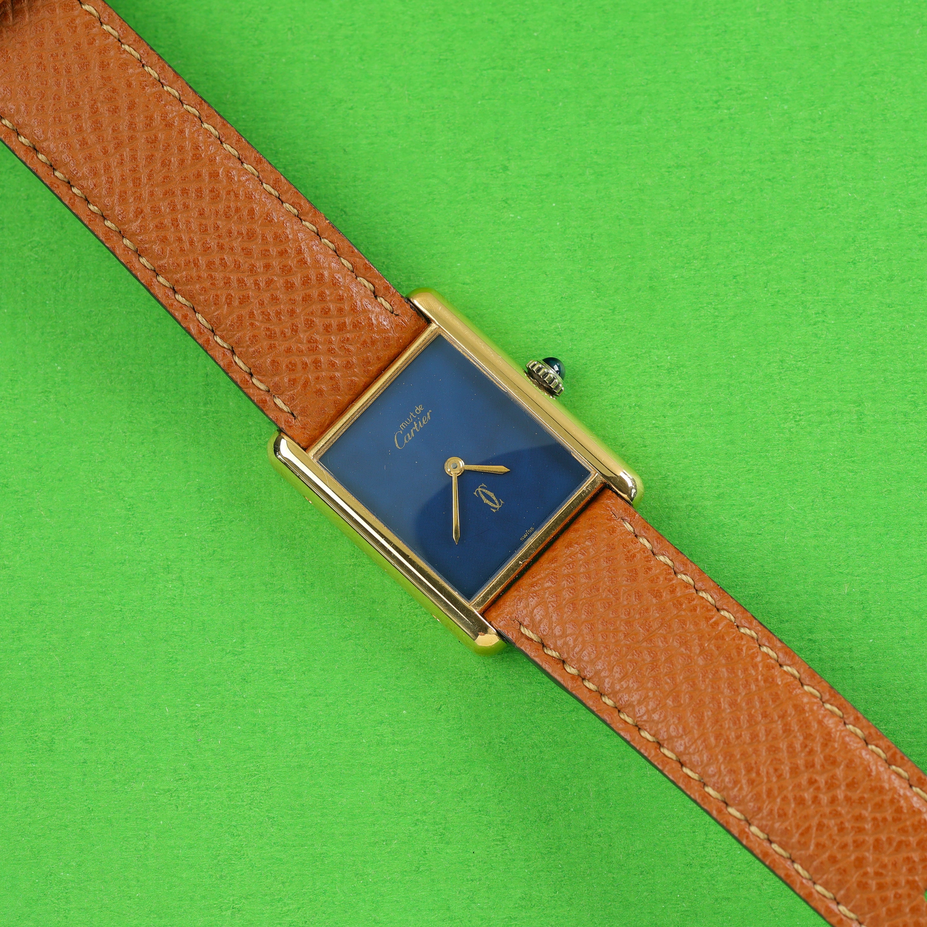 Cartier Tank Must 'Lapis' Dial Handwound Large
