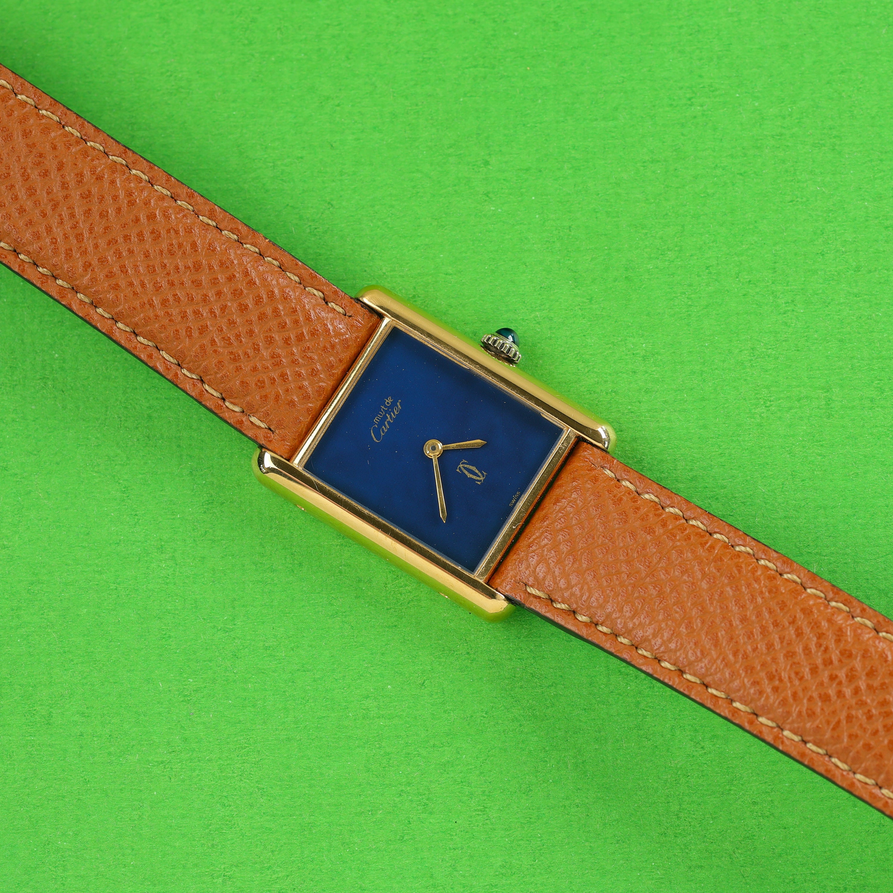 Cartier Tank Must 'Lapis' Dial Handwound Large