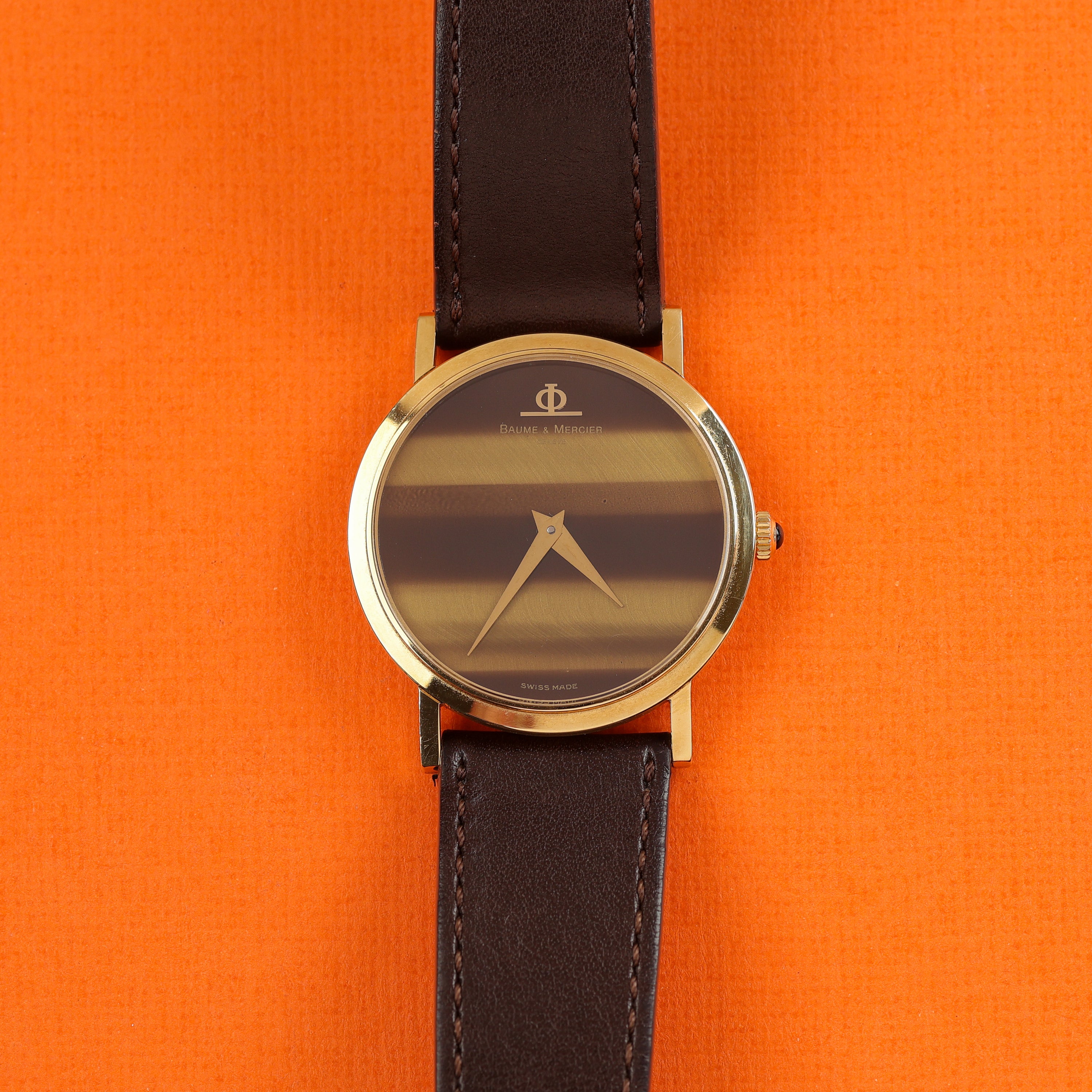 Baume & Mercier Ref. 35130 18K Yellow Gold "Tigereye" Dial