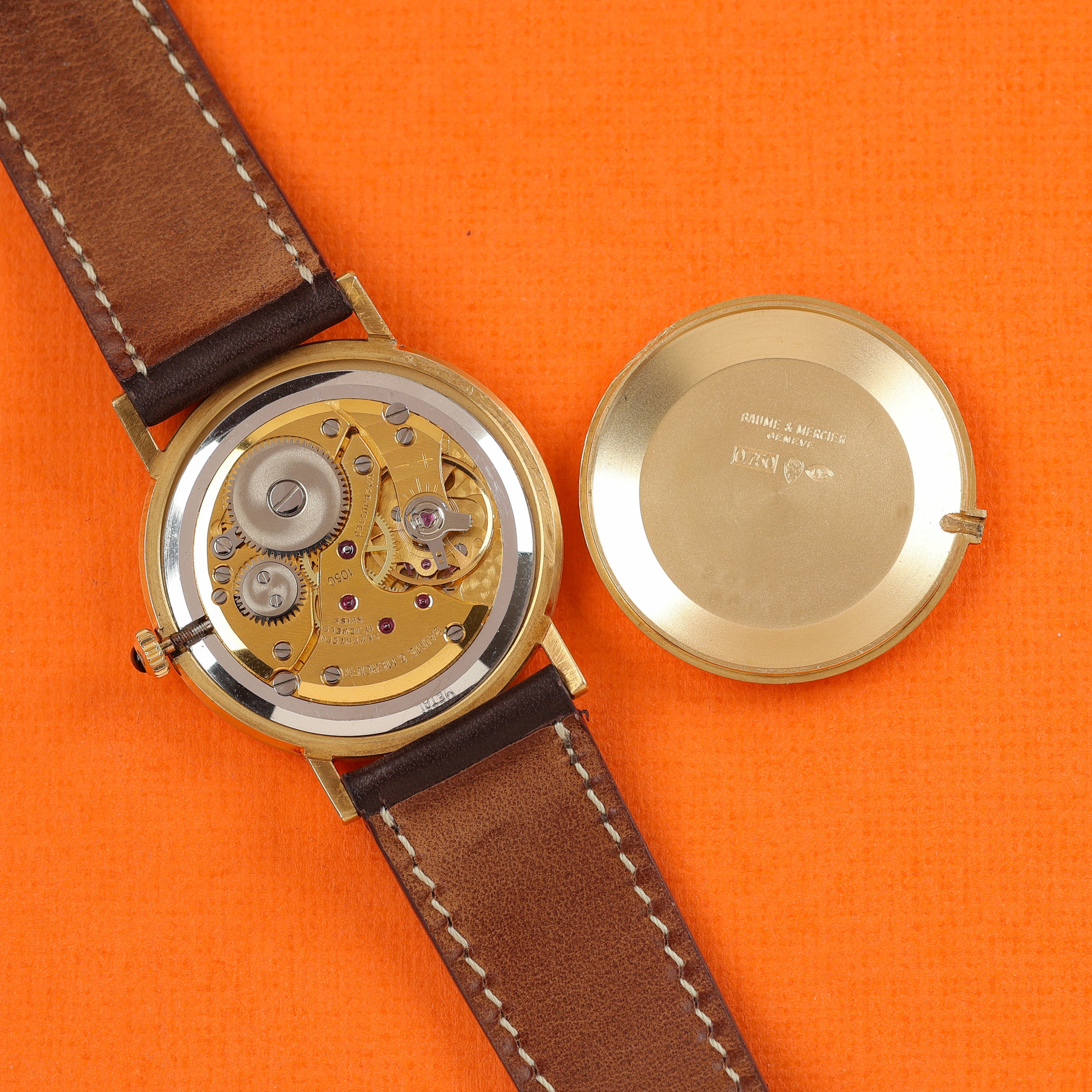 Baume & Mercier Ref. 35130 18K Yellow Gold "Tigereye" Dial