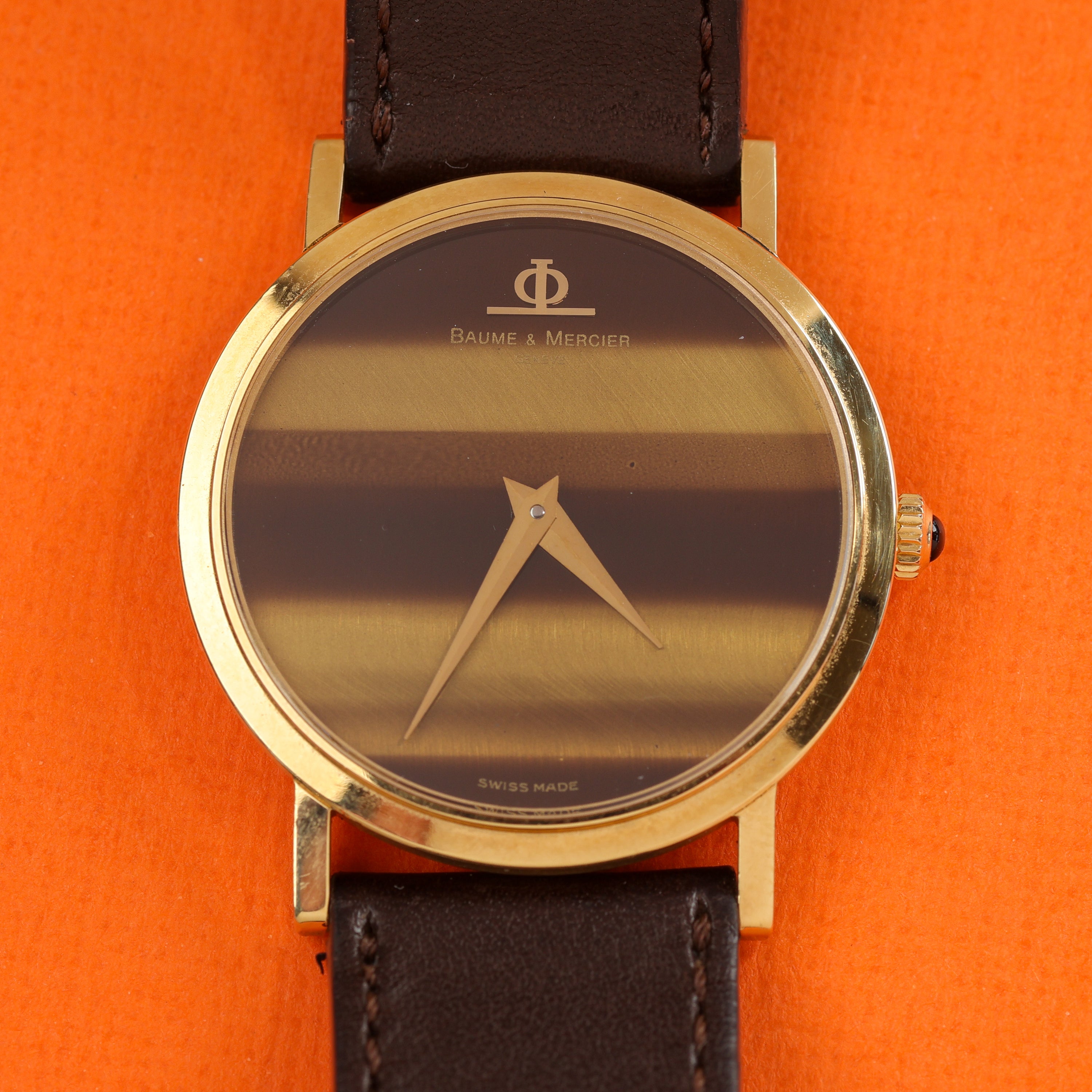 Baume & Mercier Ref. 35130 18K Yellow Gold "Tigereye" Dial