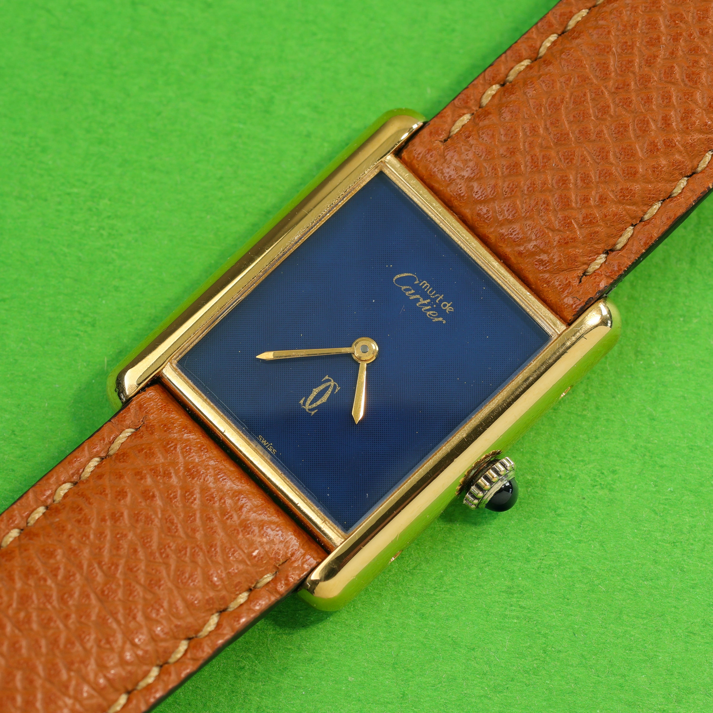 Cartier Tank Must 'Lapis' Dial Handwound Large