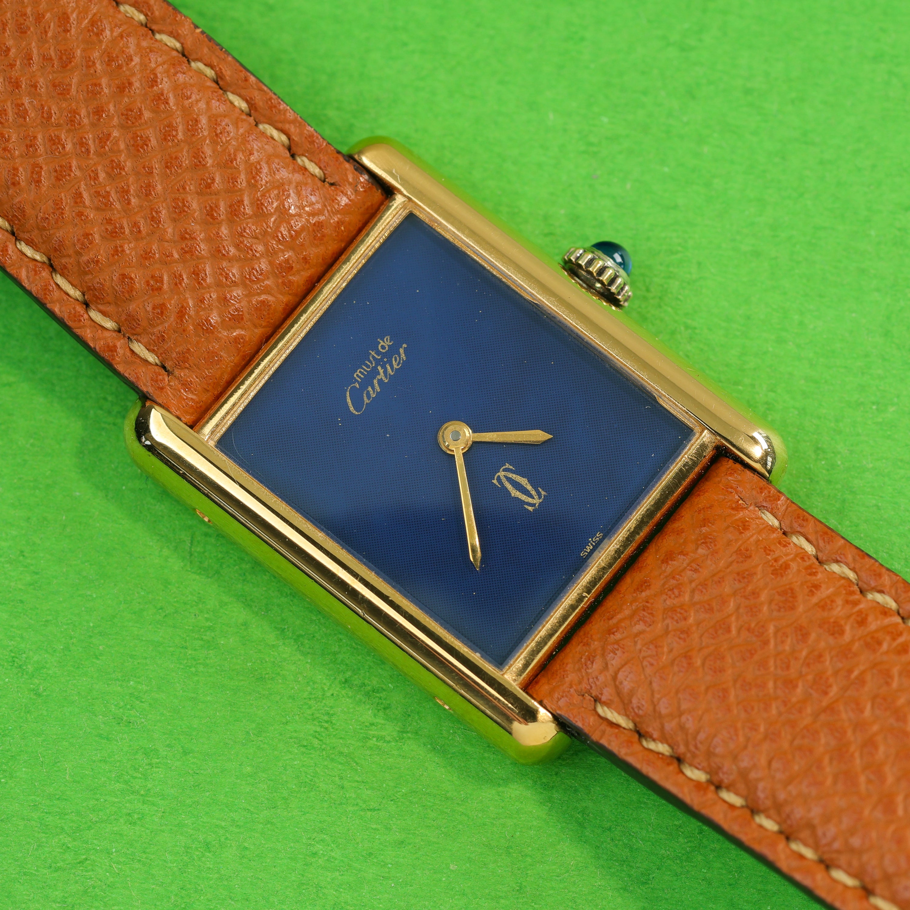 Cartier Tank Must 'Lapis' Dial Handwound Large