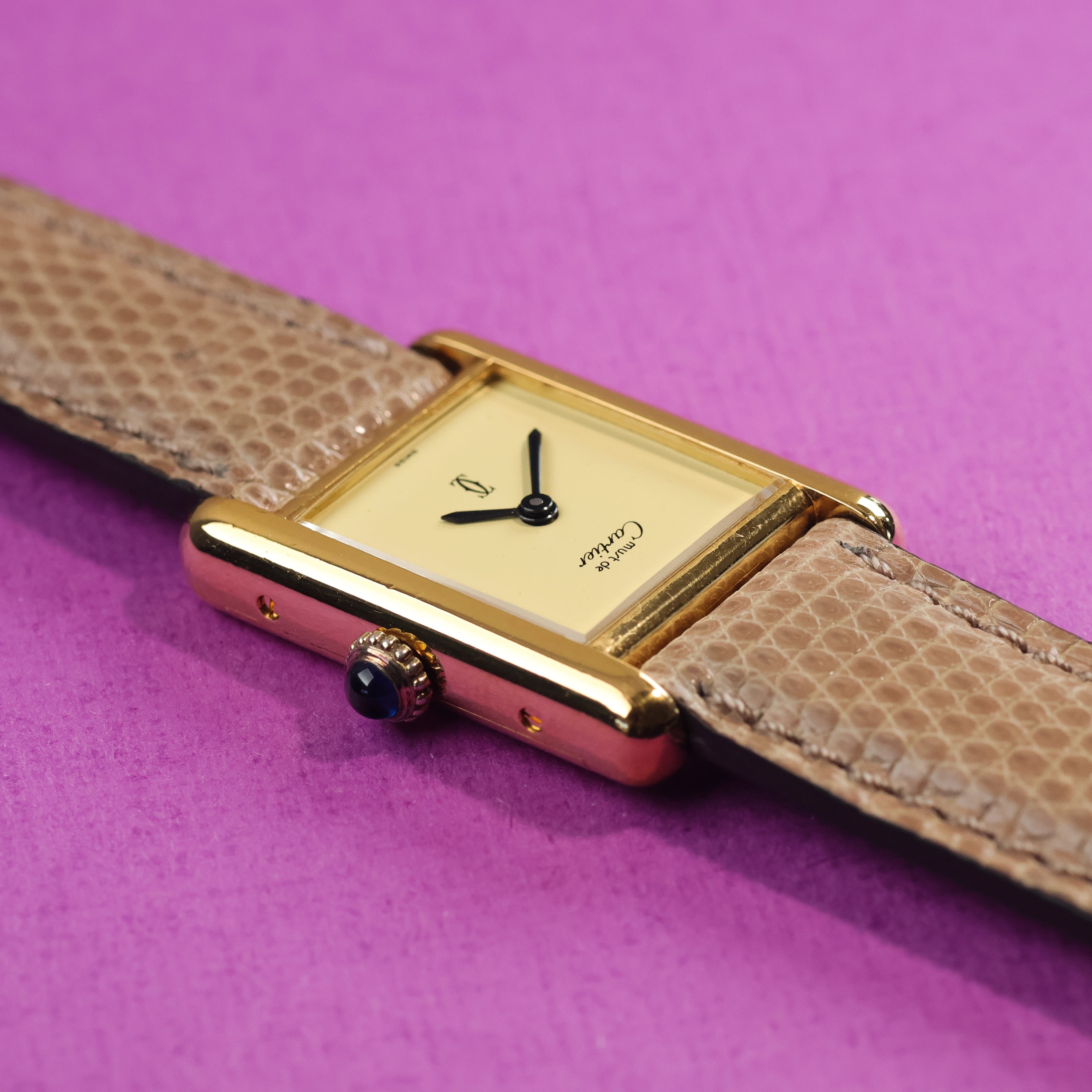 Cartier Tank Must Small 'Lemon' Dial With Original Papers