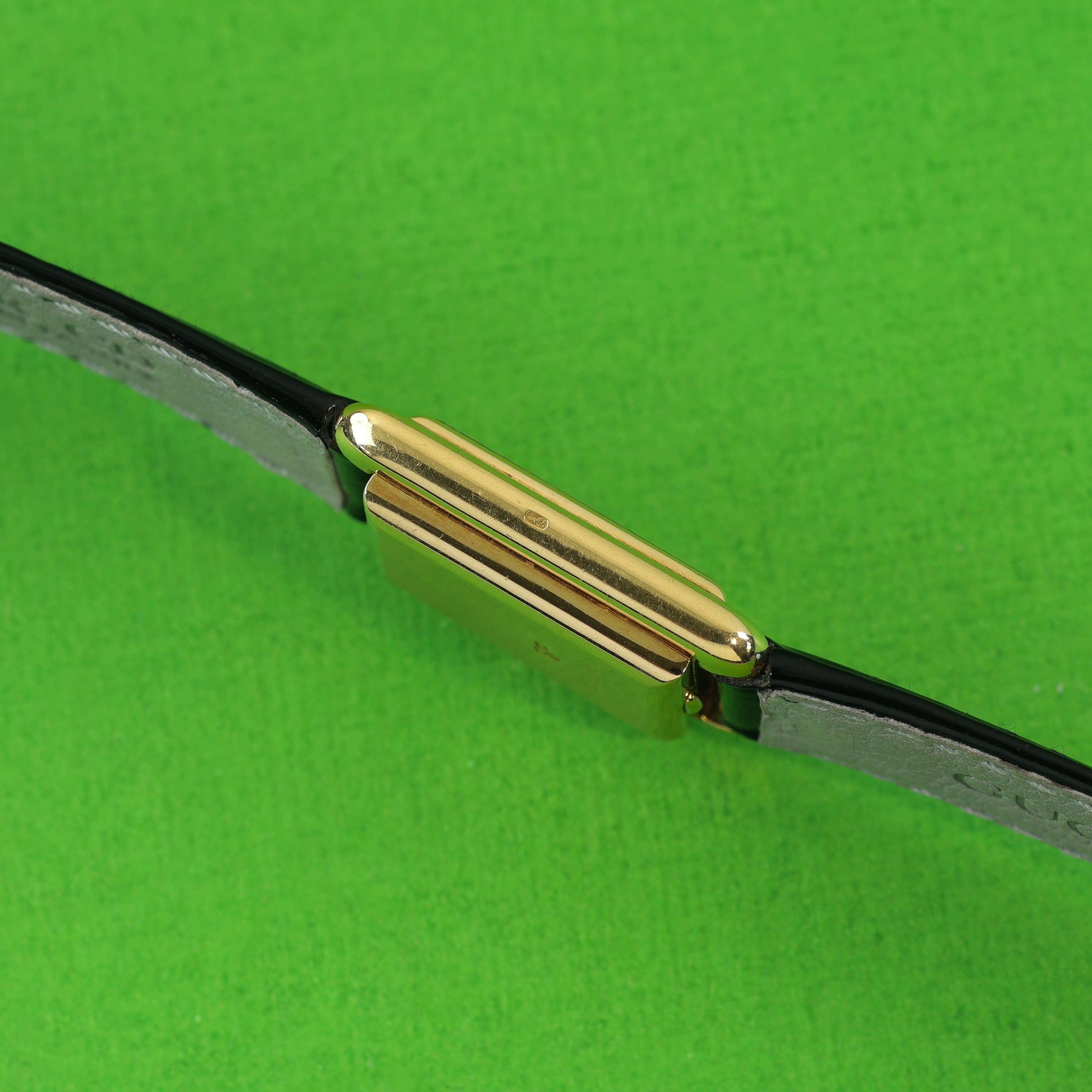 Chaumet Rectangular 18K Yellow Gold Lapis Lazuli Stone Dial