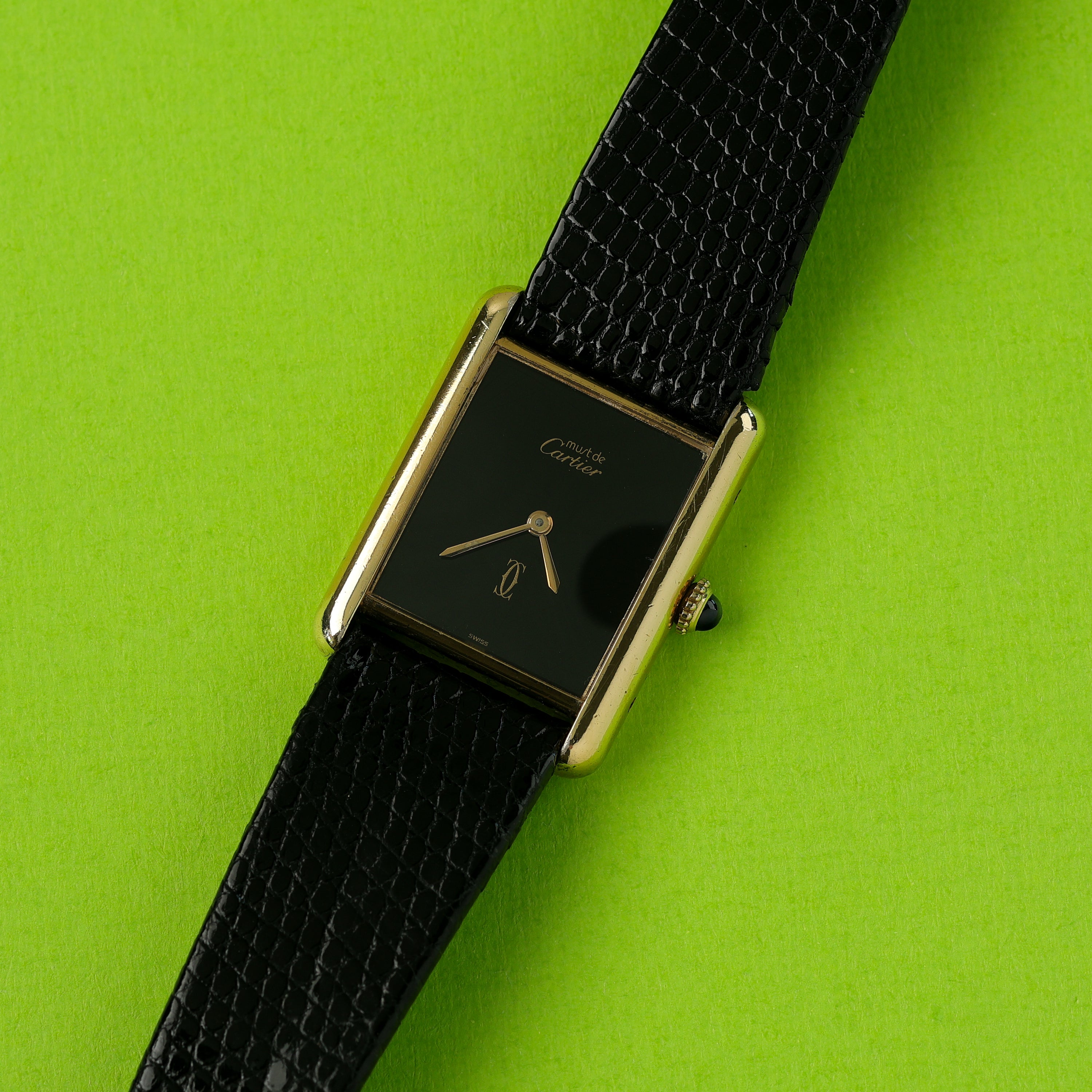 Cartier Tank Must Large Black Dial