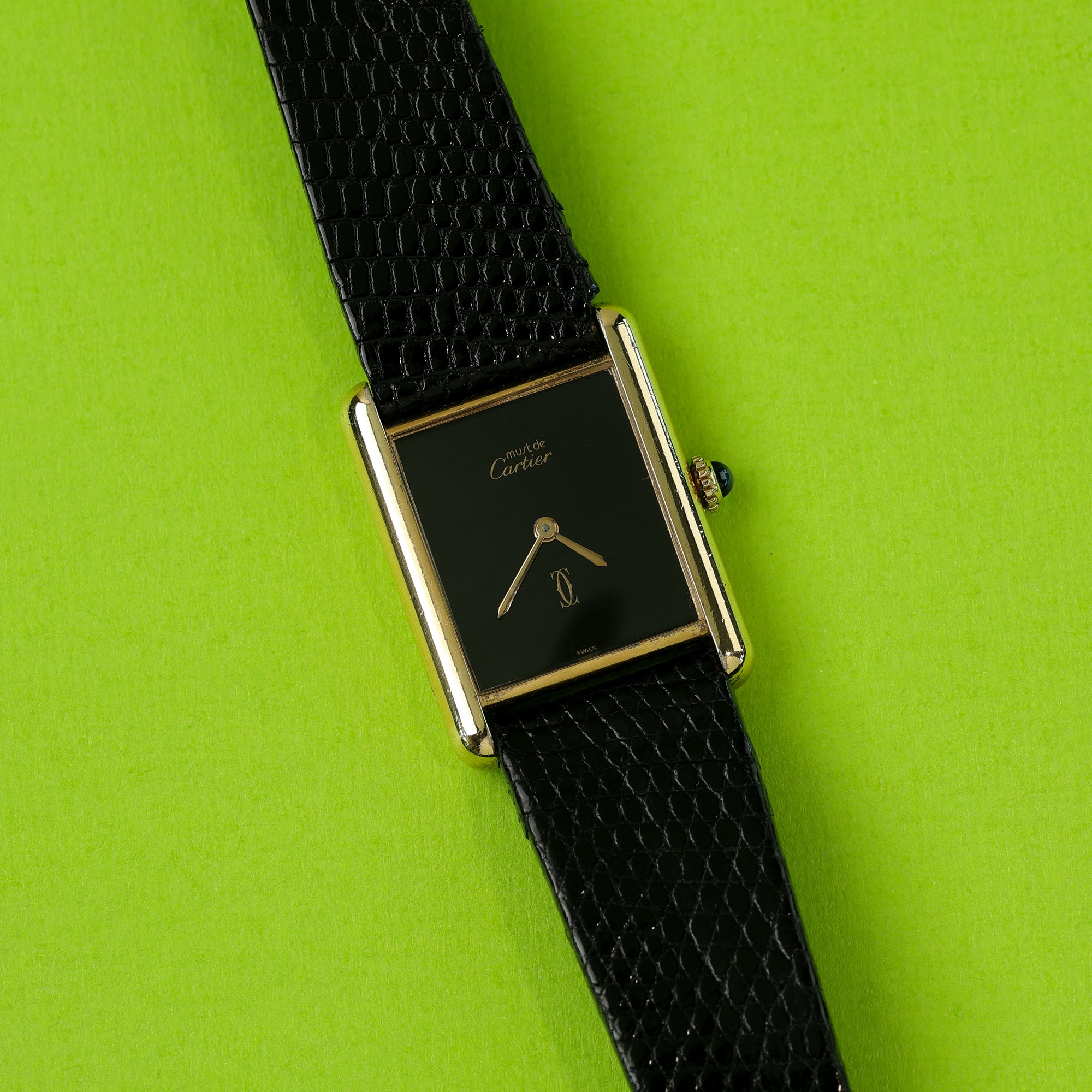 Cartier Tank Must Large Black Dial