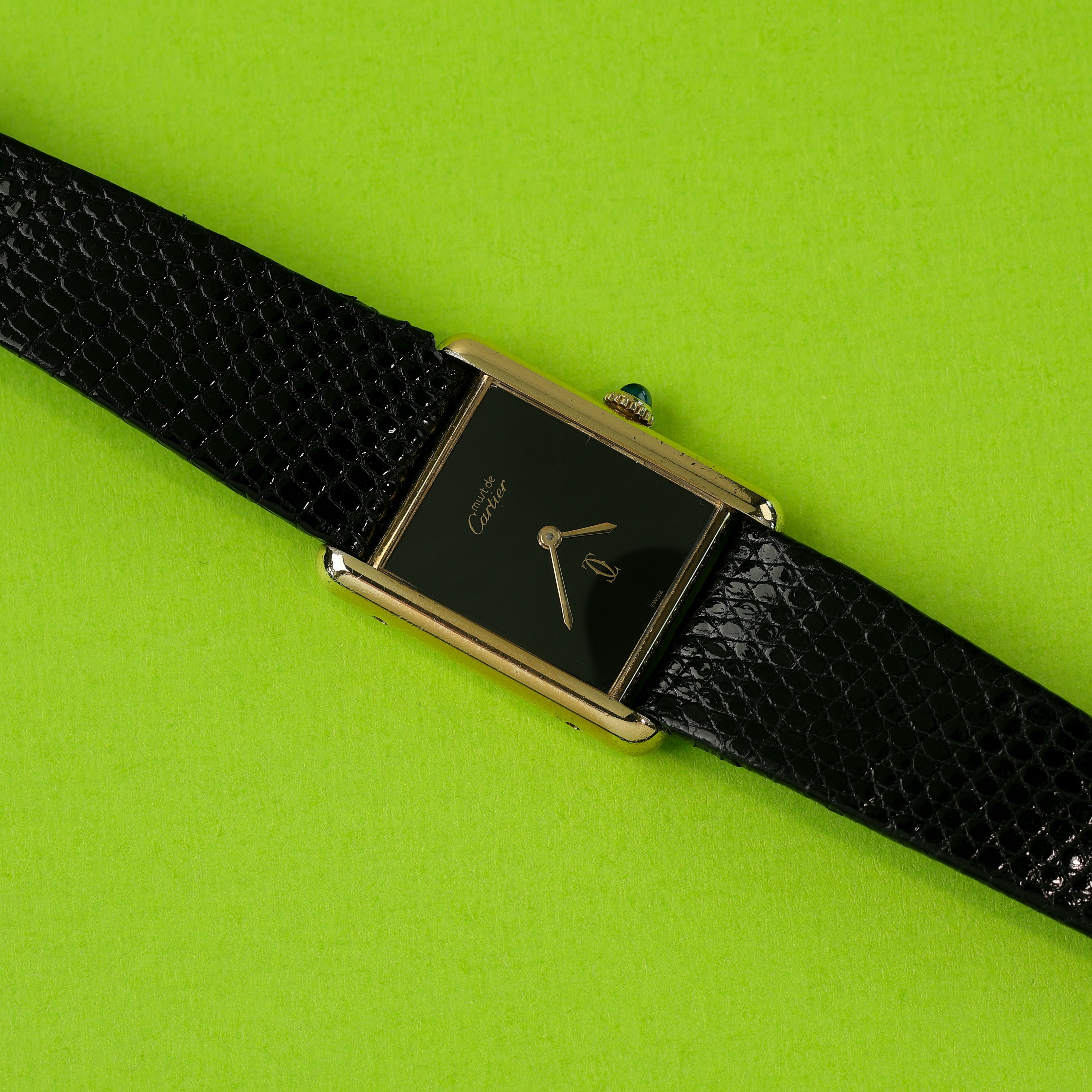 Cartier Tank Must Large Black Dial