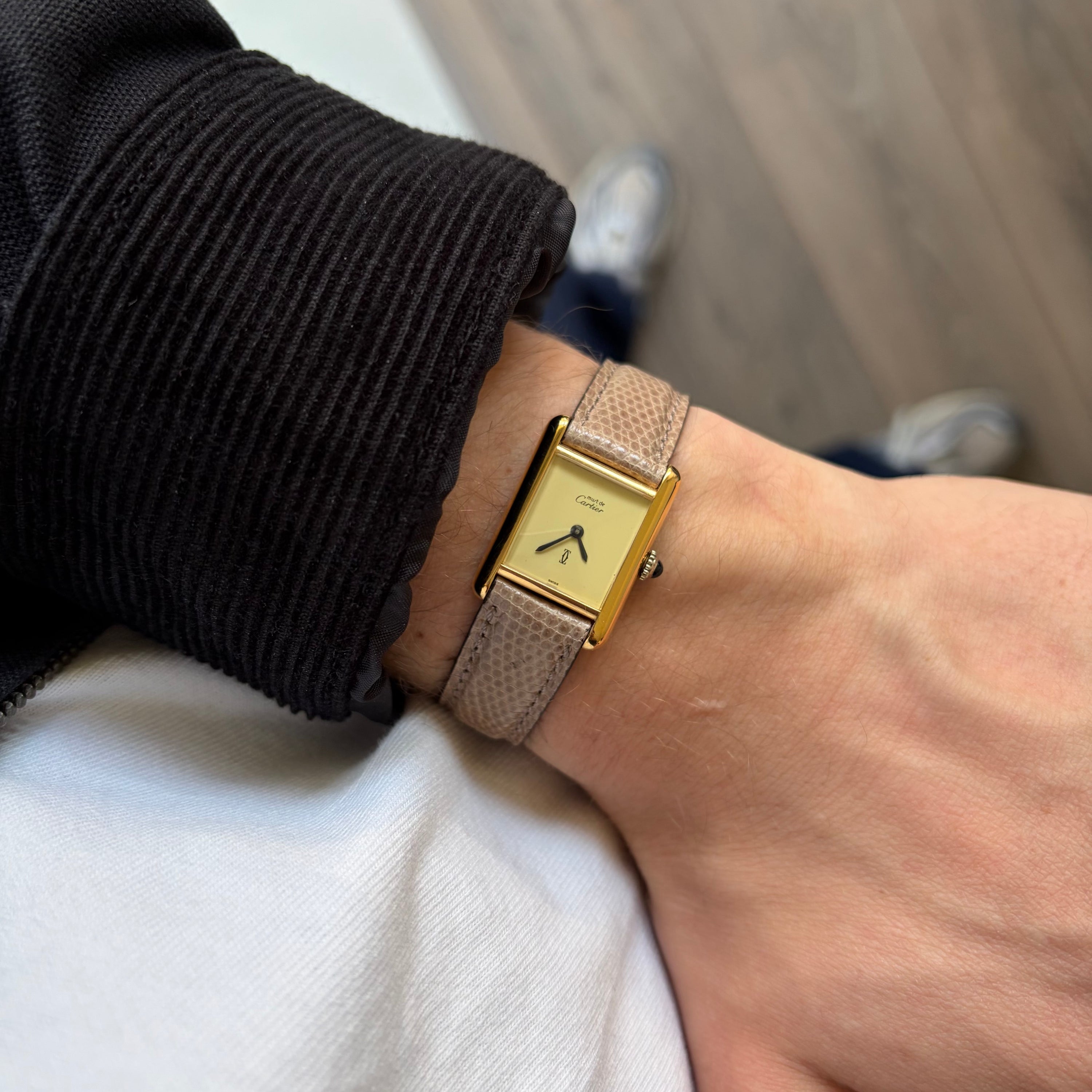 Cartier Tank Must Small 'Lemon' Dial With Original Papers