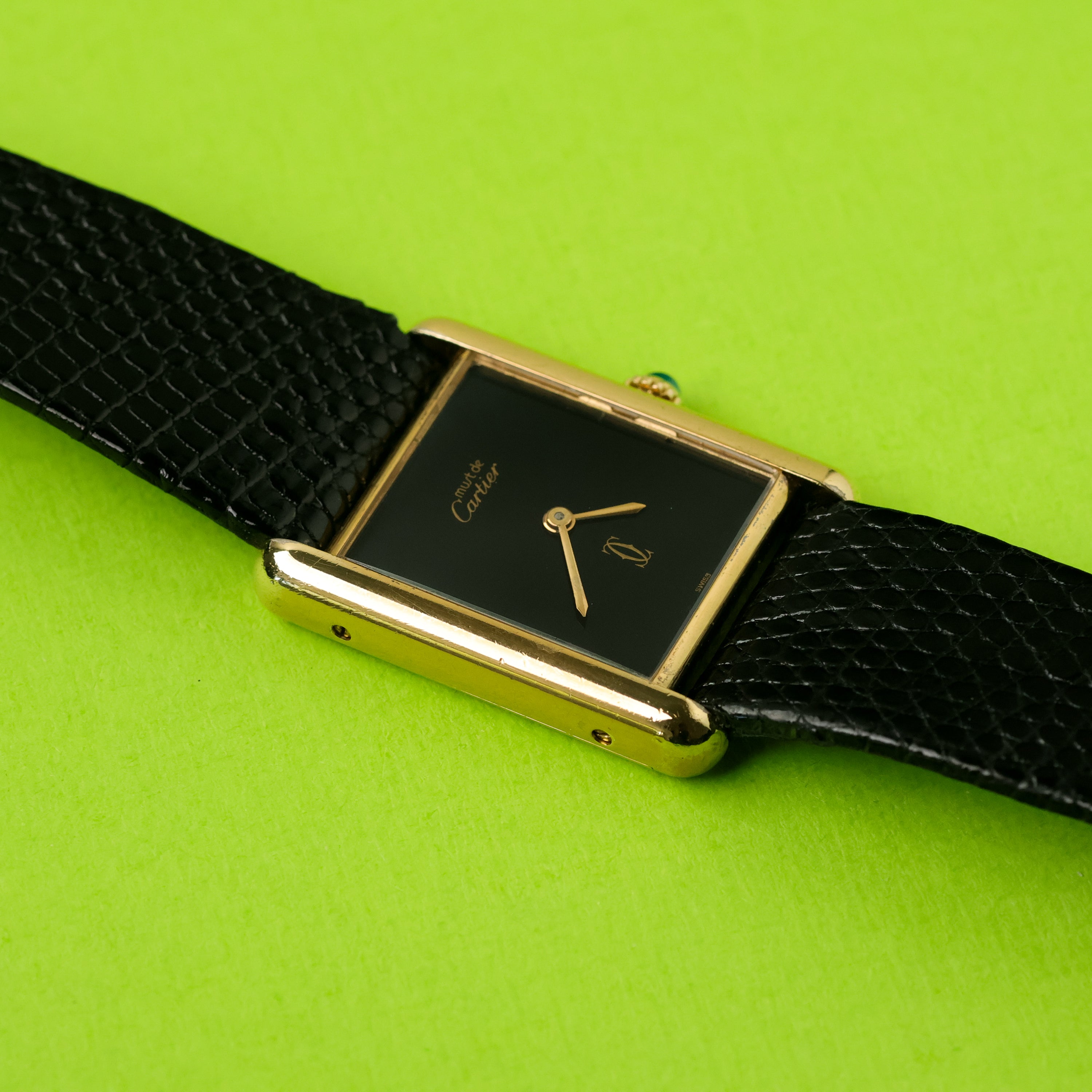 Cartier Tank Must Large Black Dial
