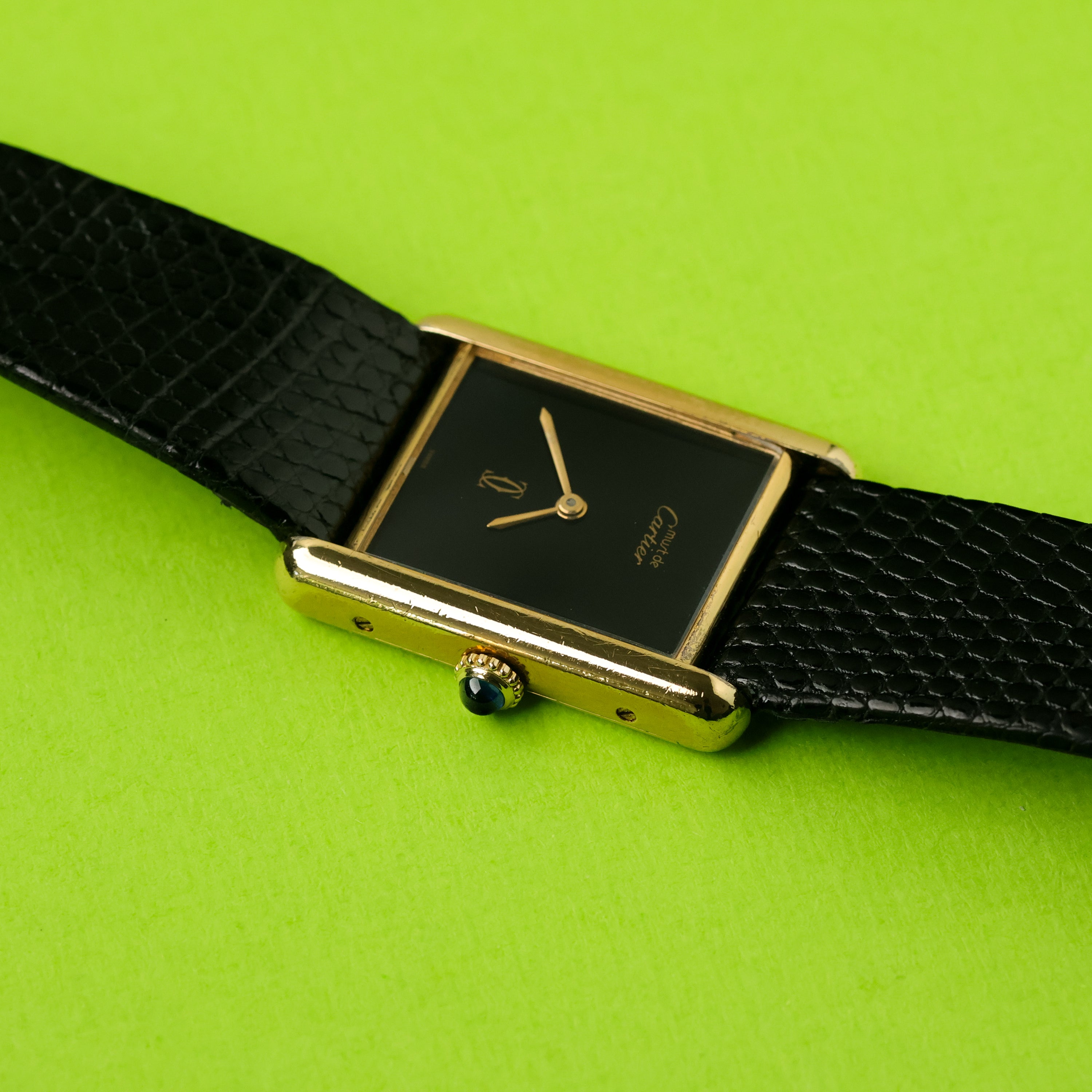 Cartier Tank Must Large Black Dial