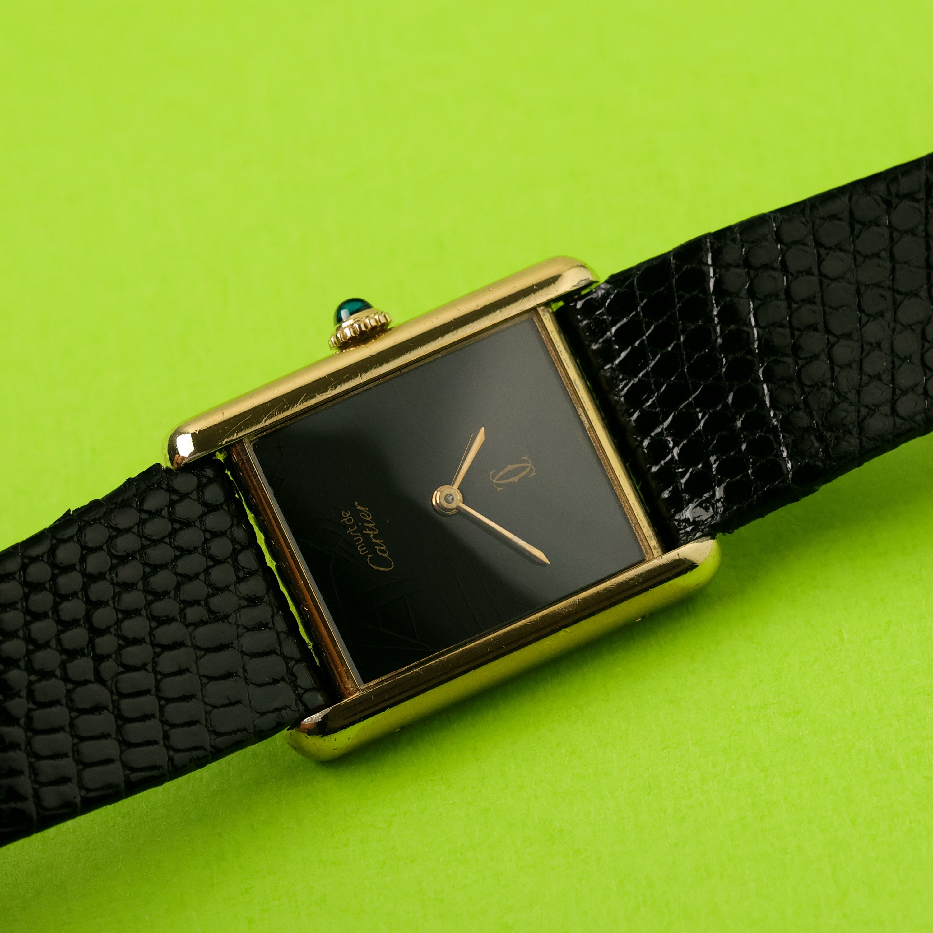 Cartier Tank Must Large Black Dial