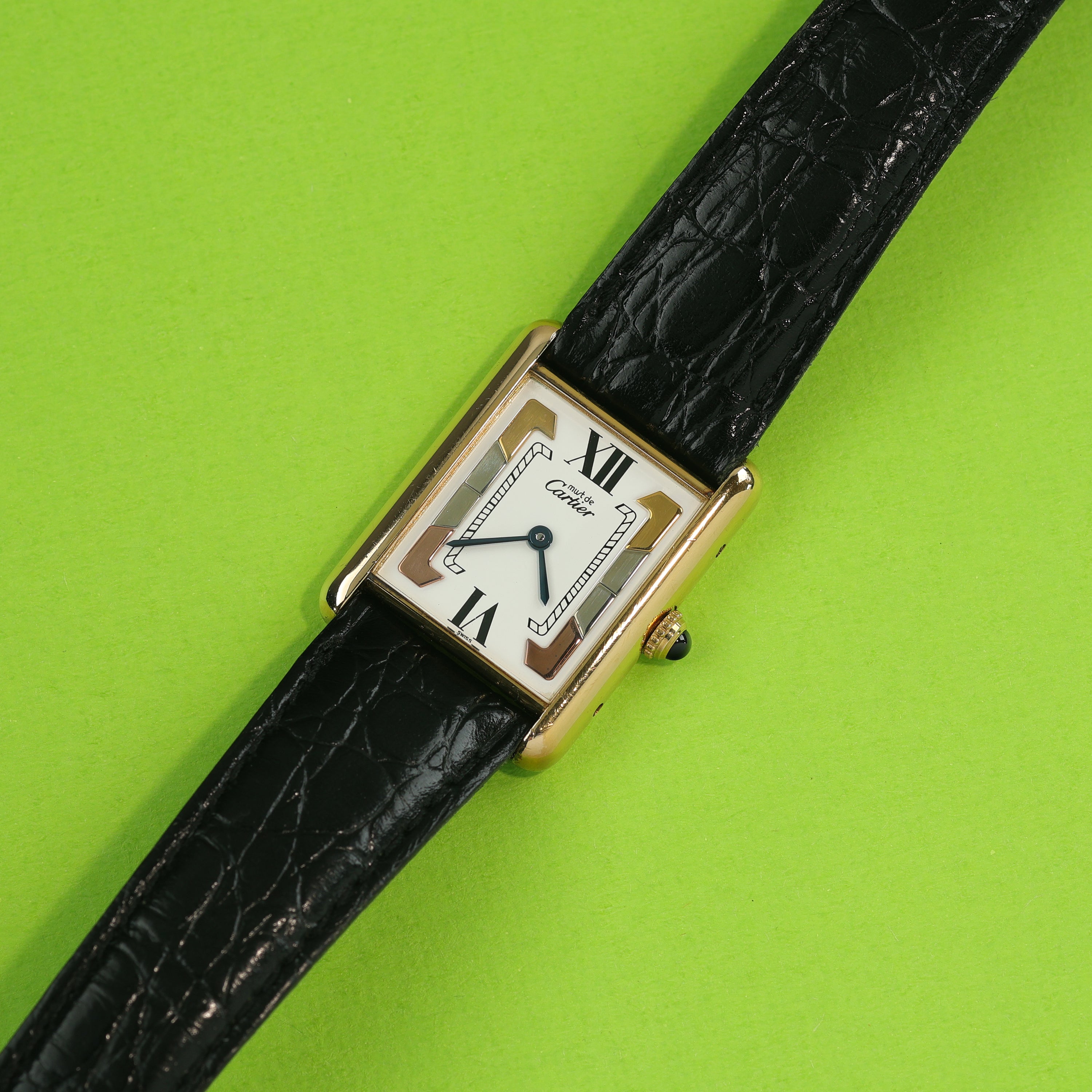 Cartier Must Tank Ref. 590005 White Trinity Dial