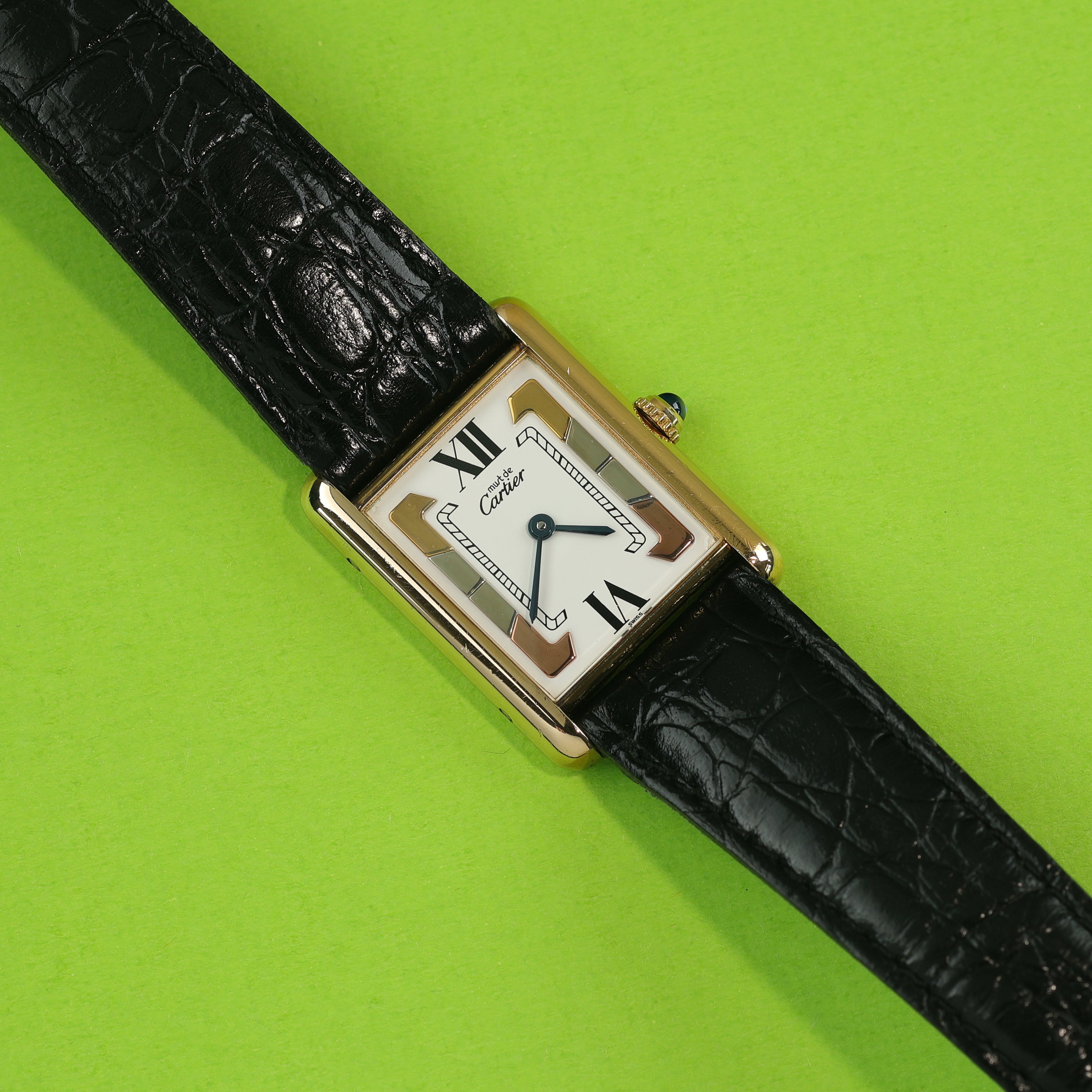 Cartier Must Tank Ref. 590005 White Trinity Dial