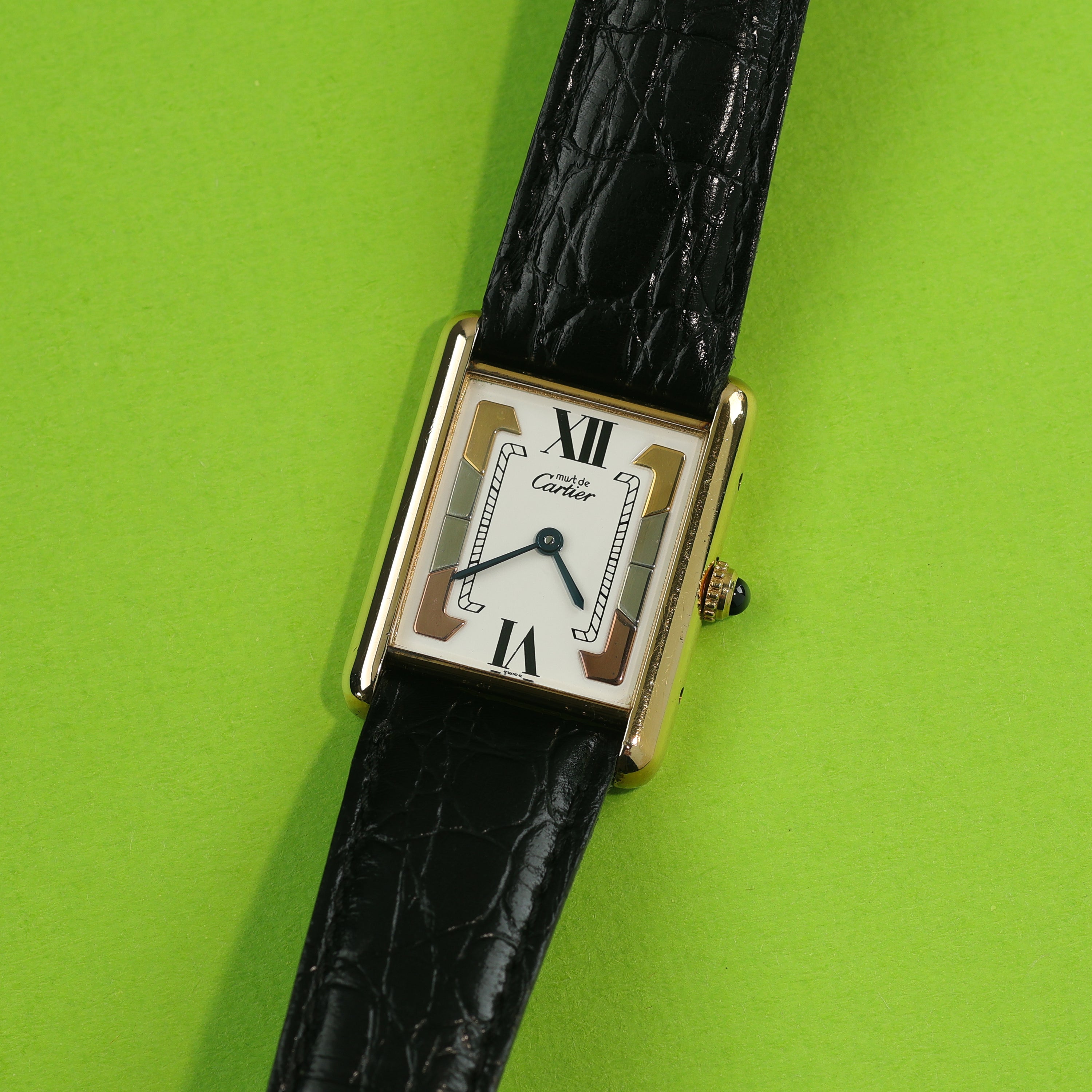 Cartier Must Tank Ref. 590005 White Trinity Dial