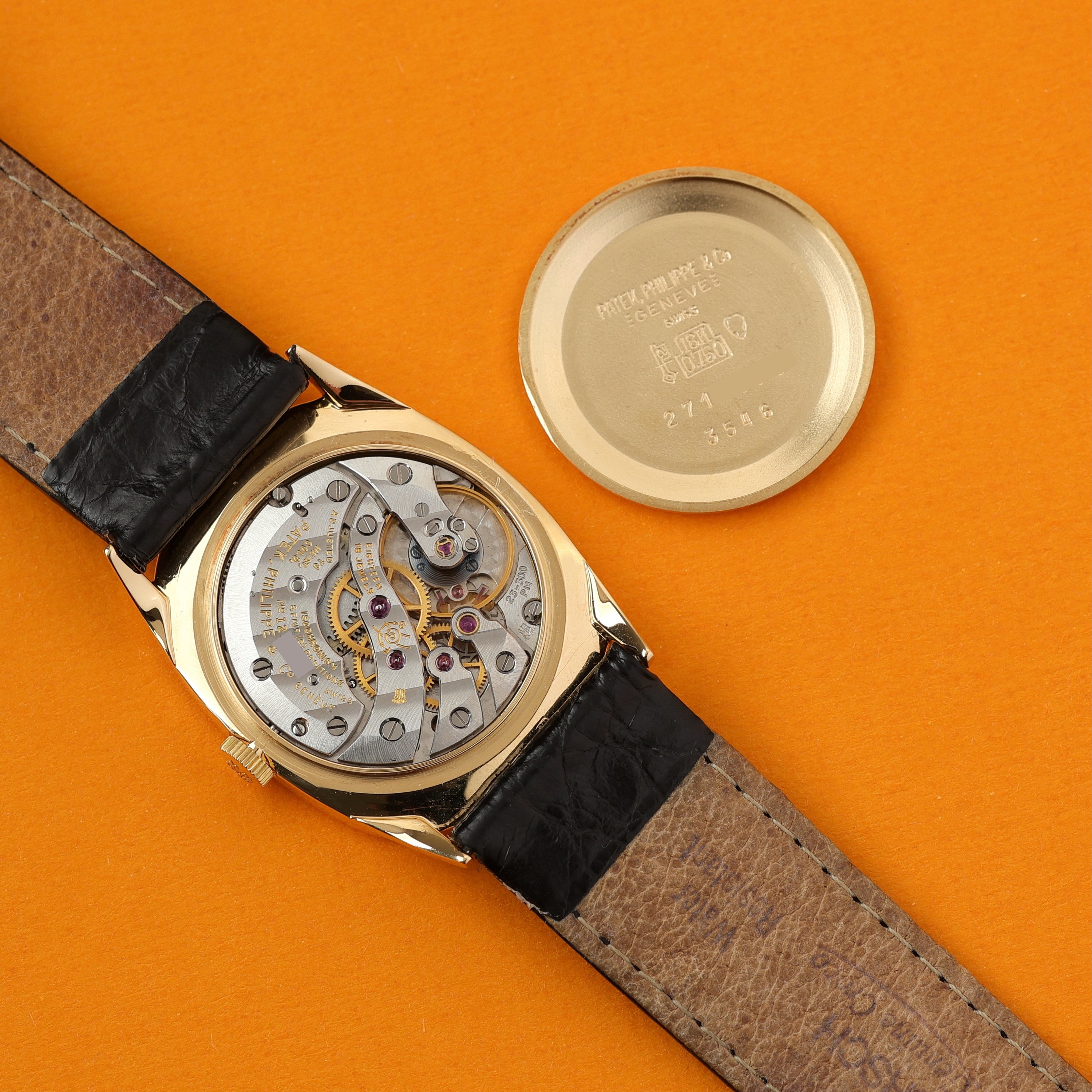 Patek Philippe Ellipse Ref. 3546 18K Yellow Gold Box and Papers
