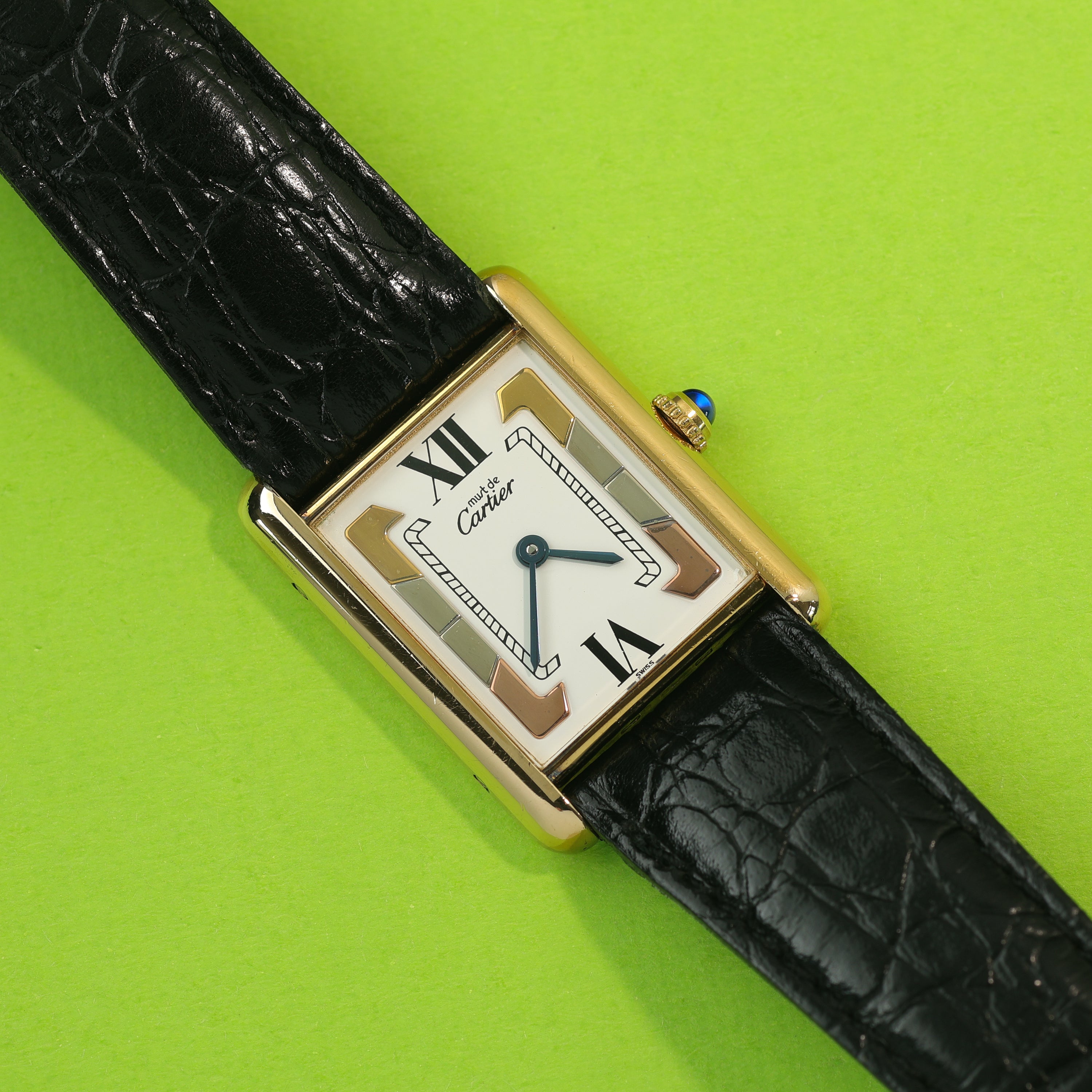 Cartier Must Tank Ref. 590005 White Trinity Dial
