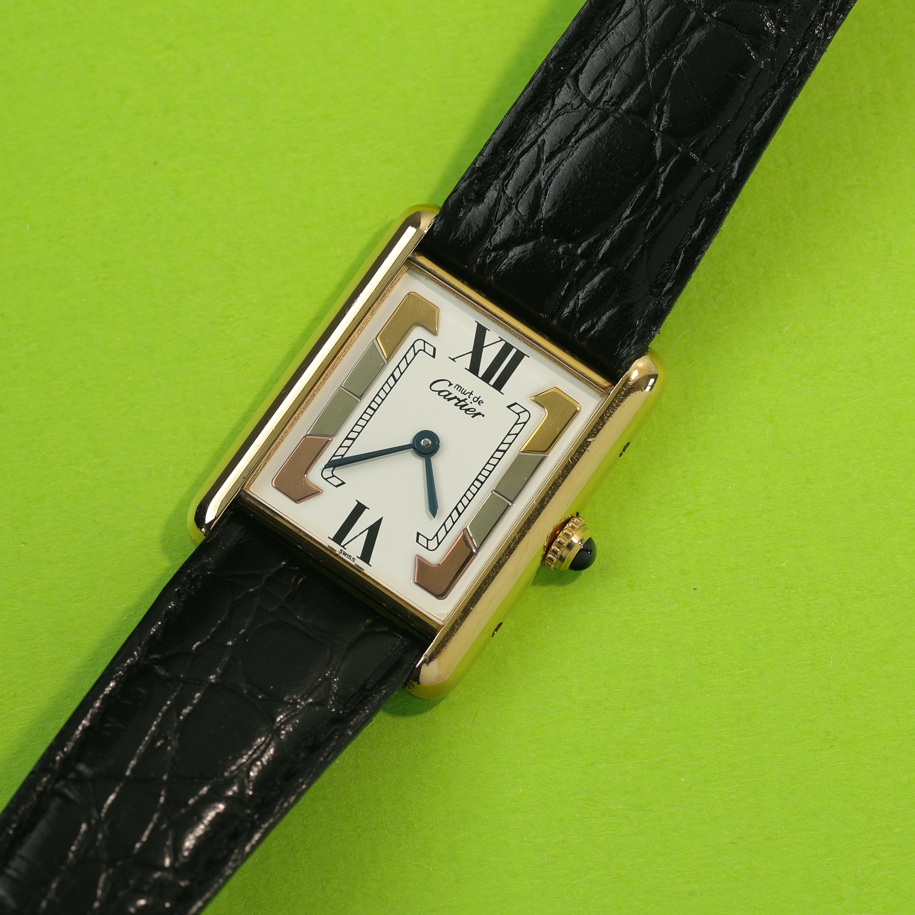 Cartier Must Tank Ref. 590005 White Trinity Dial