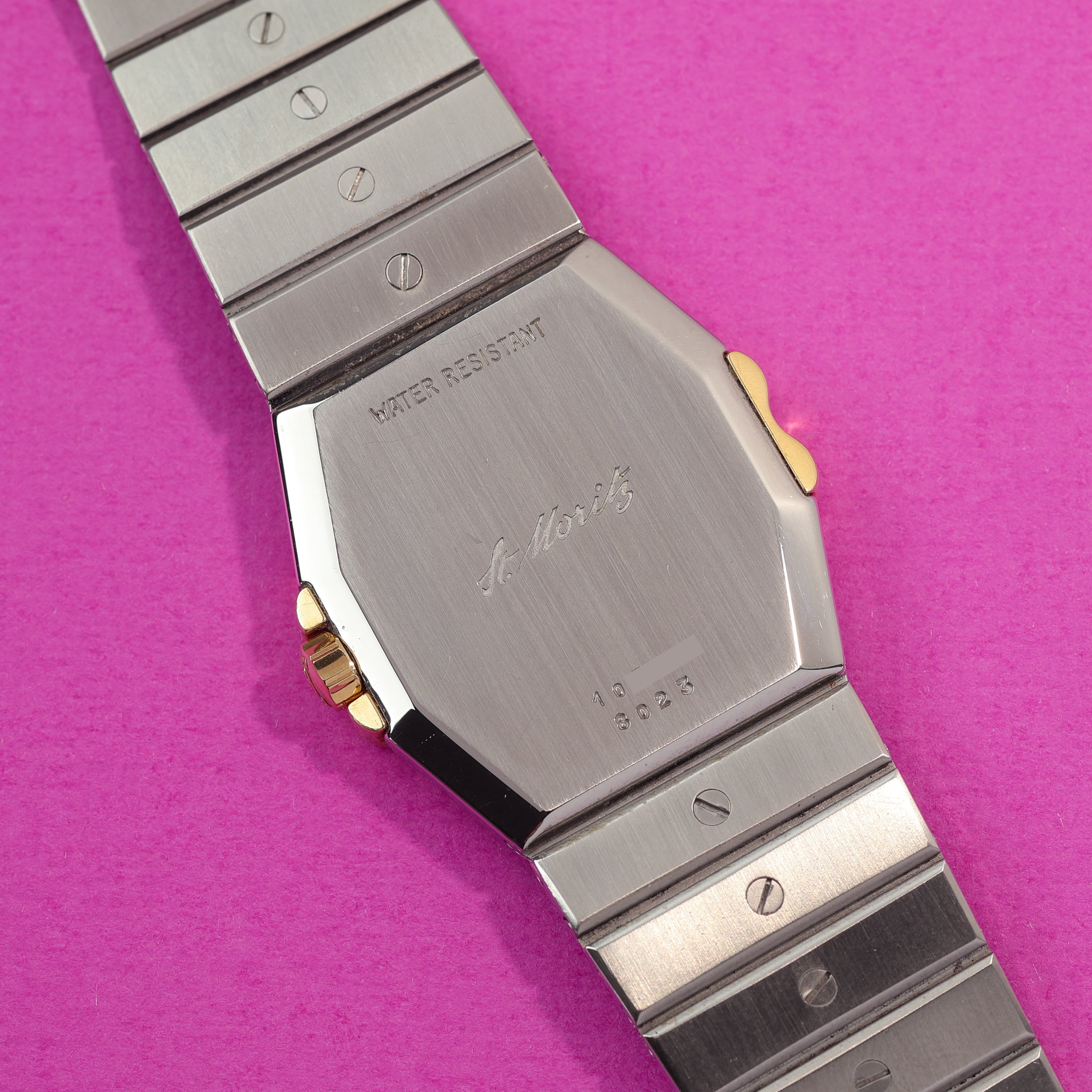 Chopard St. Moritz Ref. 8023 Steel and Gold Slate Grey Diamond Dial