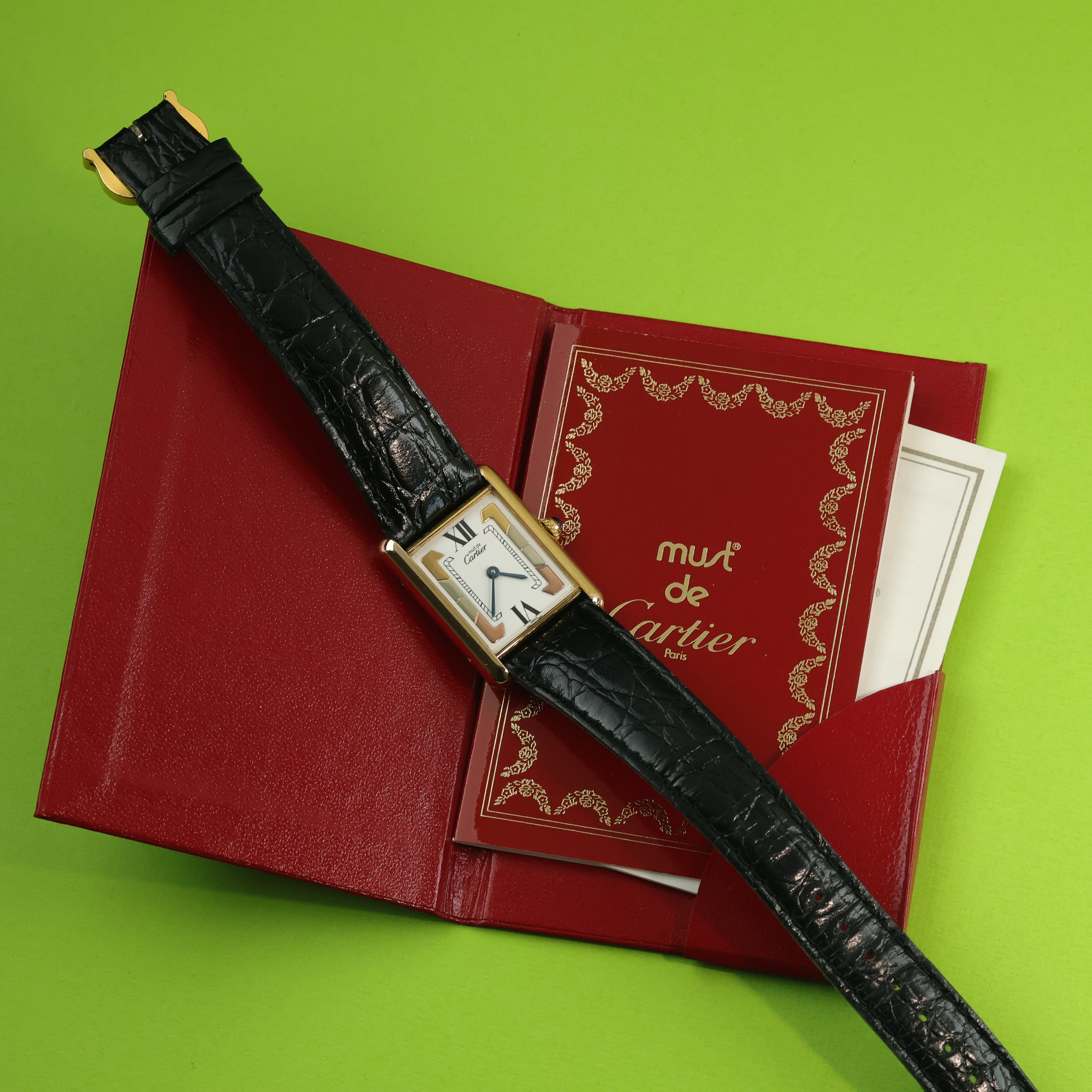 Cartier Must Tank Ref. 590005 White Trinity Dial