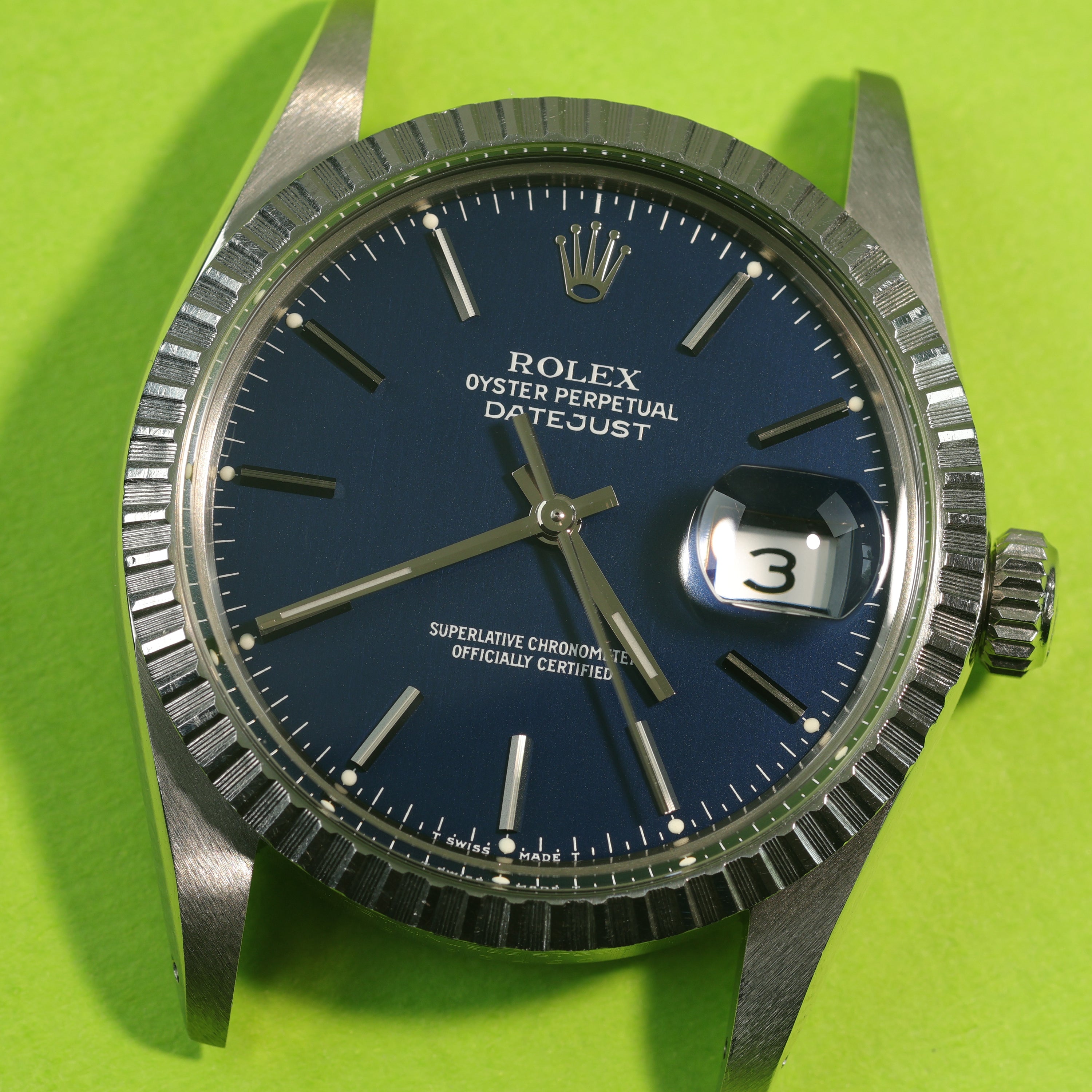 Rolex Datejust Ref. 16030 Box and Papers Deep Blue Service Dial