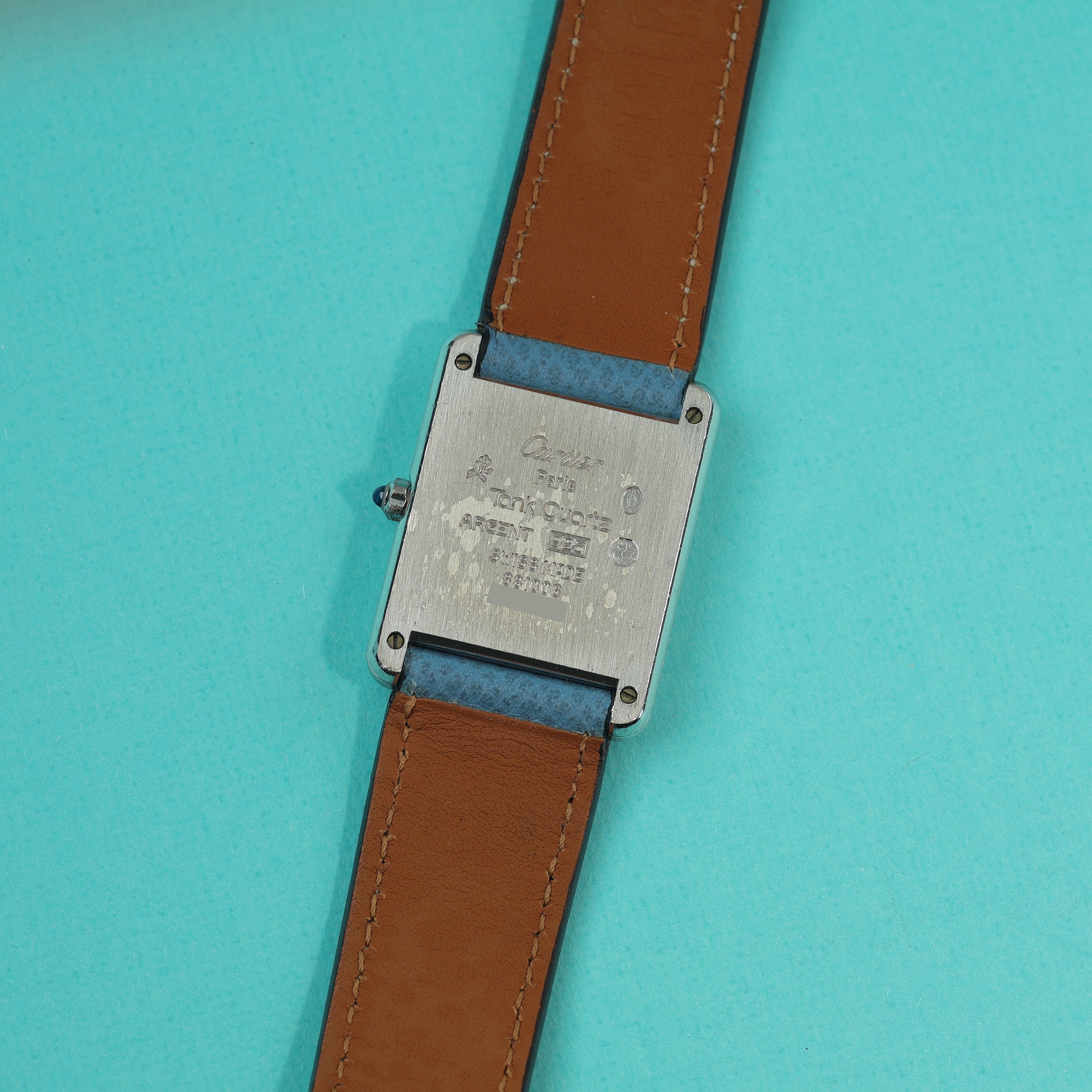 Cartier Tank Must Ref. 681006 Silver Dark Blue Roman Dial