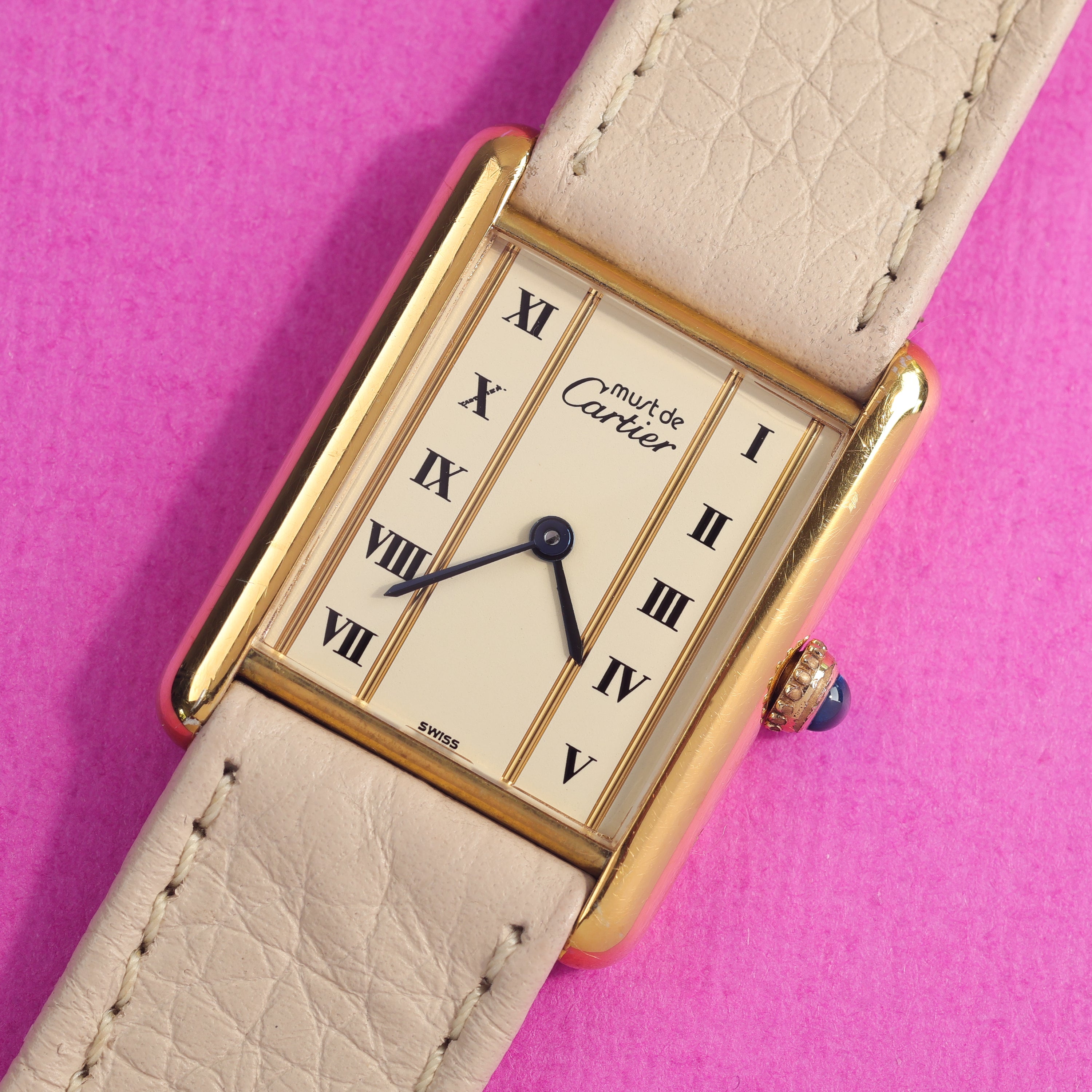 Cartier Must Tank Ref. 590005 Cream Dial Invoice and Box