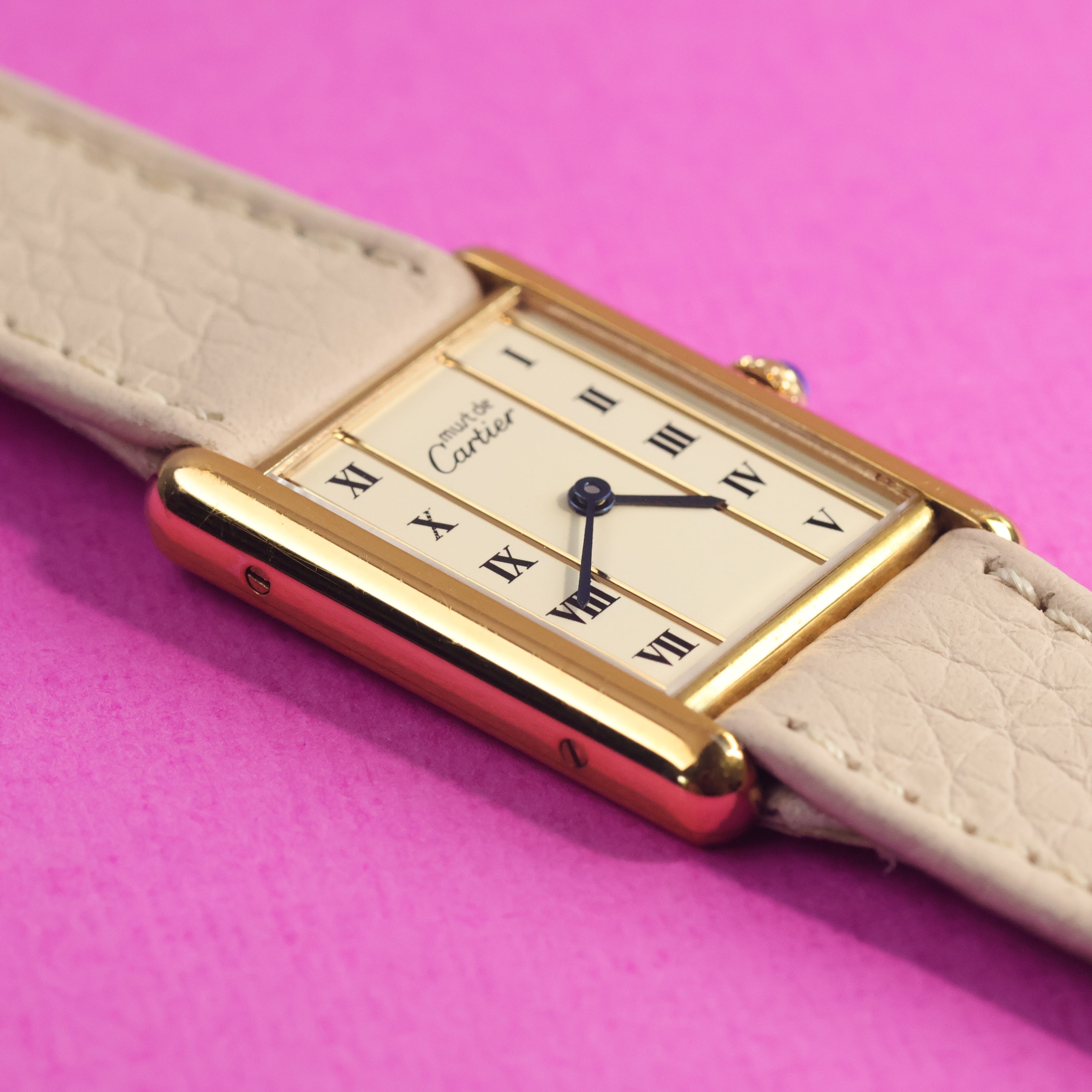 Cartier Must Tank Ref. 590005 Cream Dial Invoice and Box