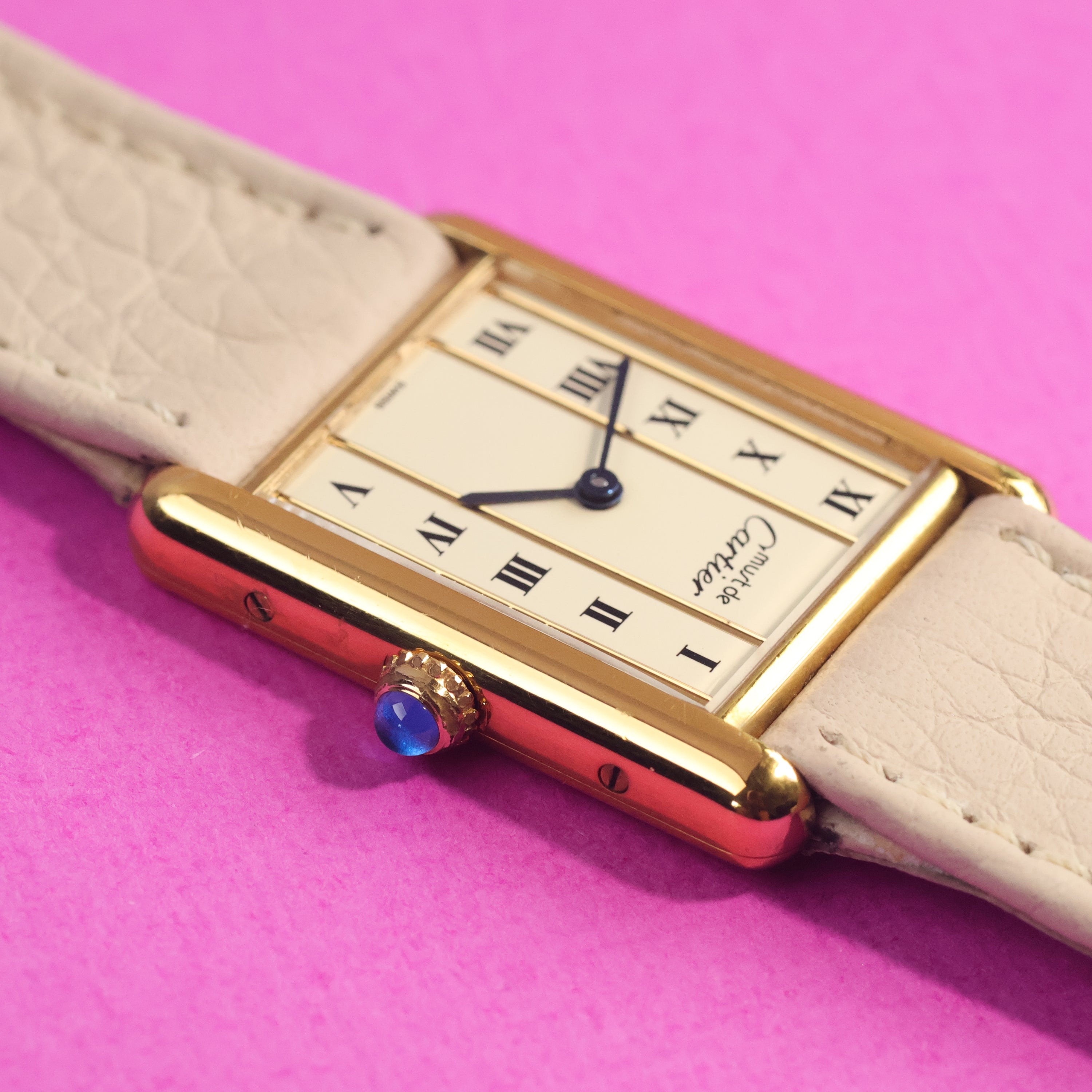 Cartier Must Tank Ref. 590005 Cream Dial Invoice and Box