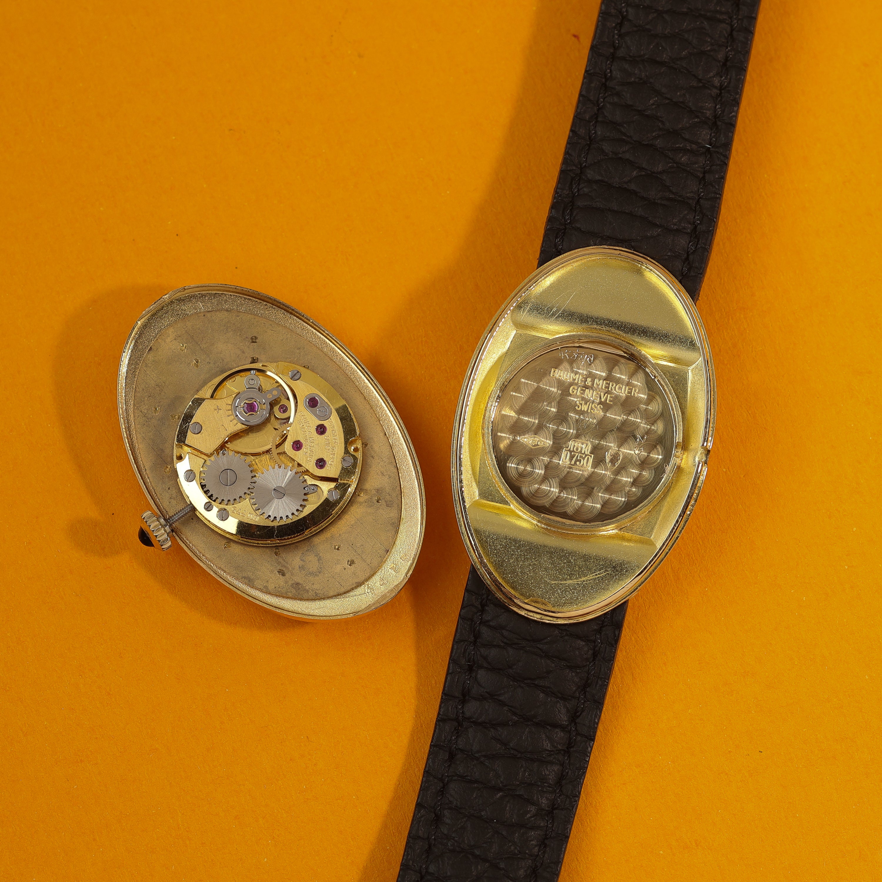 Baume & Mercier 'Baignoire' Ref. 37055 in 18K Yellow Gold