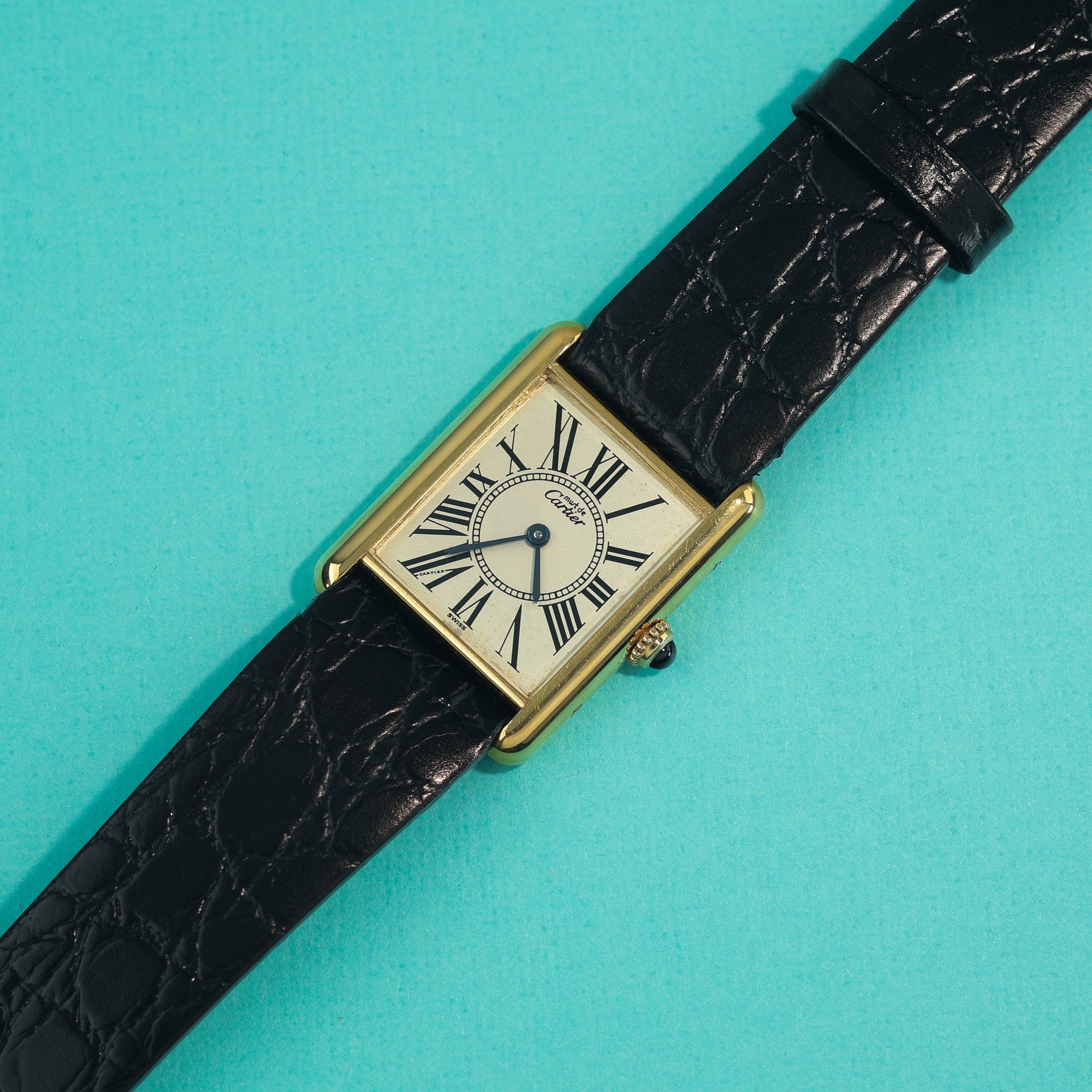 Cartier Tank Must Ref. 590005 Silver Roman Dial Box and Papers