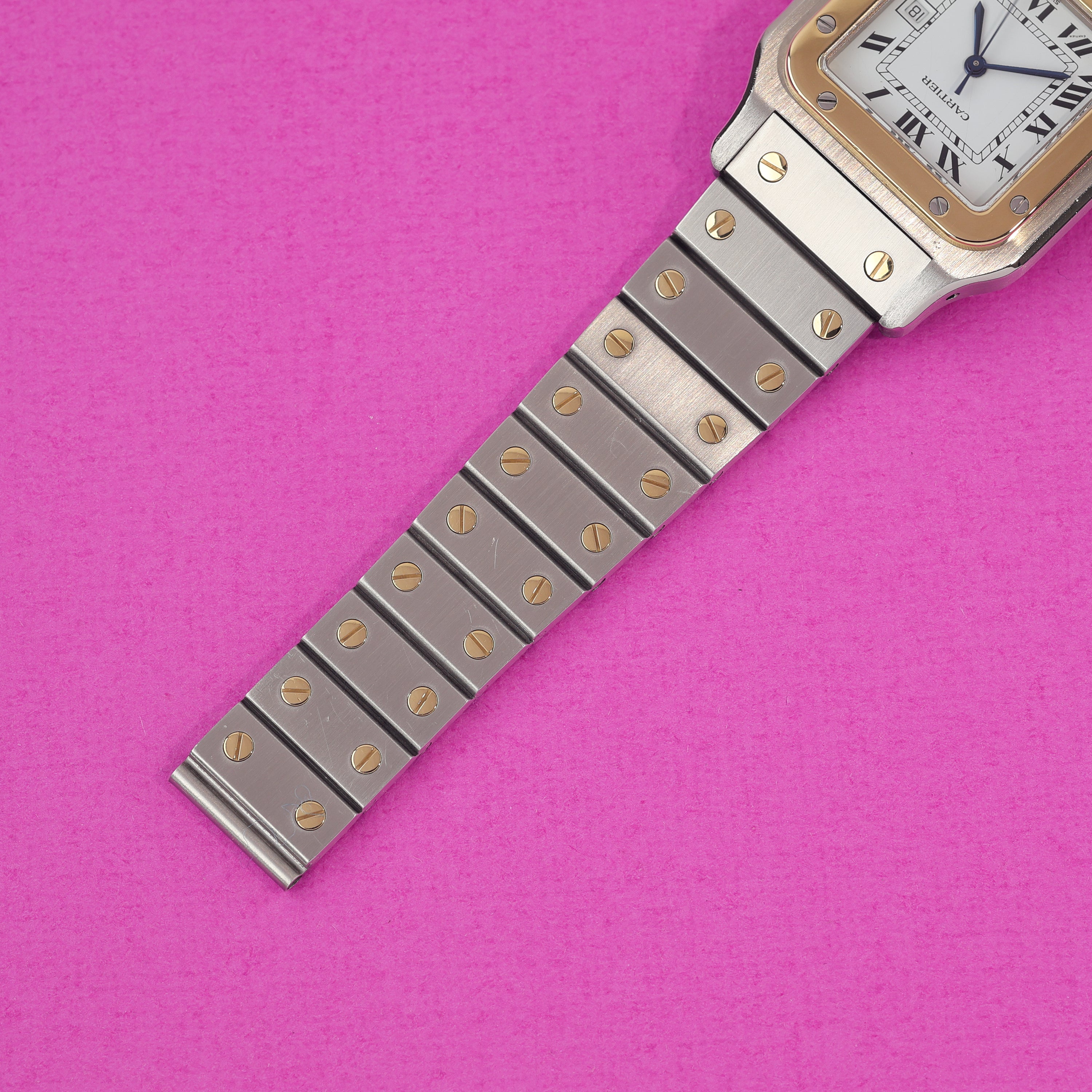 Cartier Santos Ref. 2961 Steel and Gold Box and Papers
