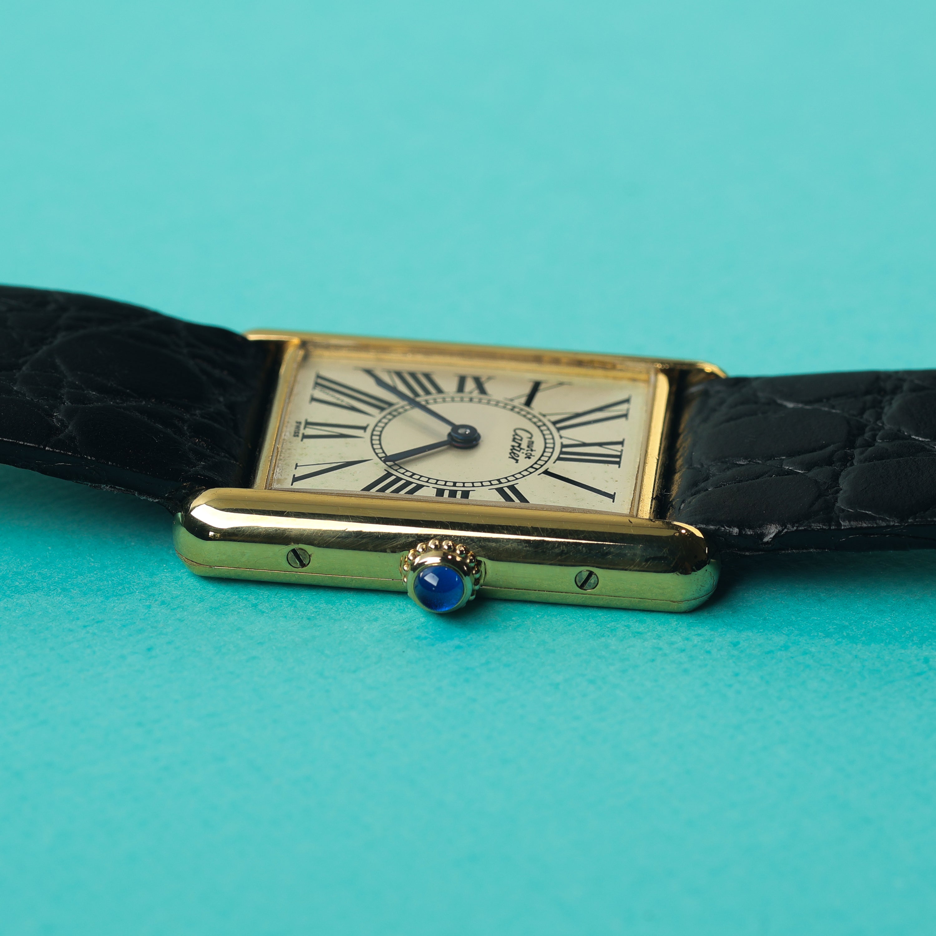 Cartier Tank Must Ref. 590005 Silver Roman Dial Box and Papers