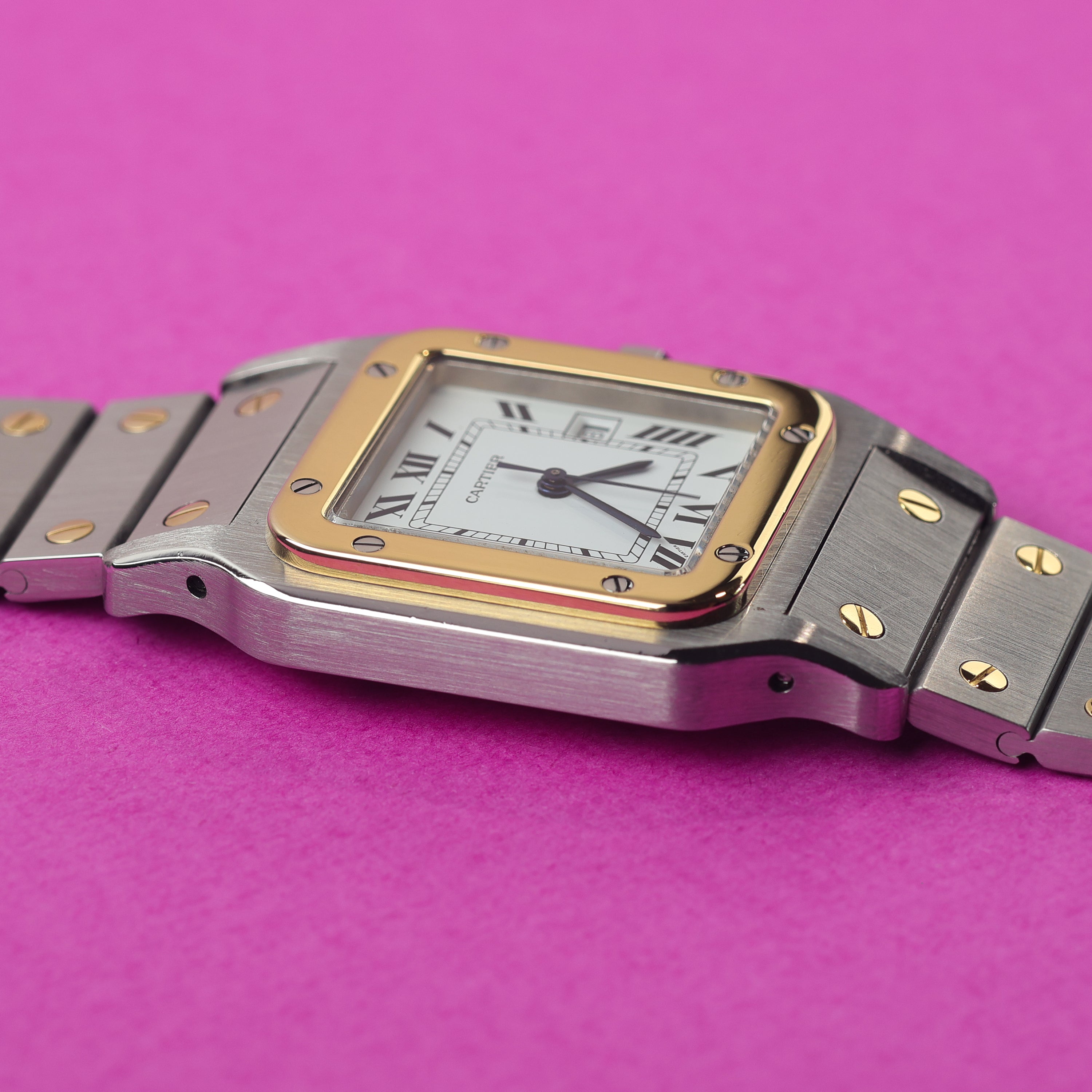 Cartier Santos Ref. 2961 Steel and Gold Box and Papers