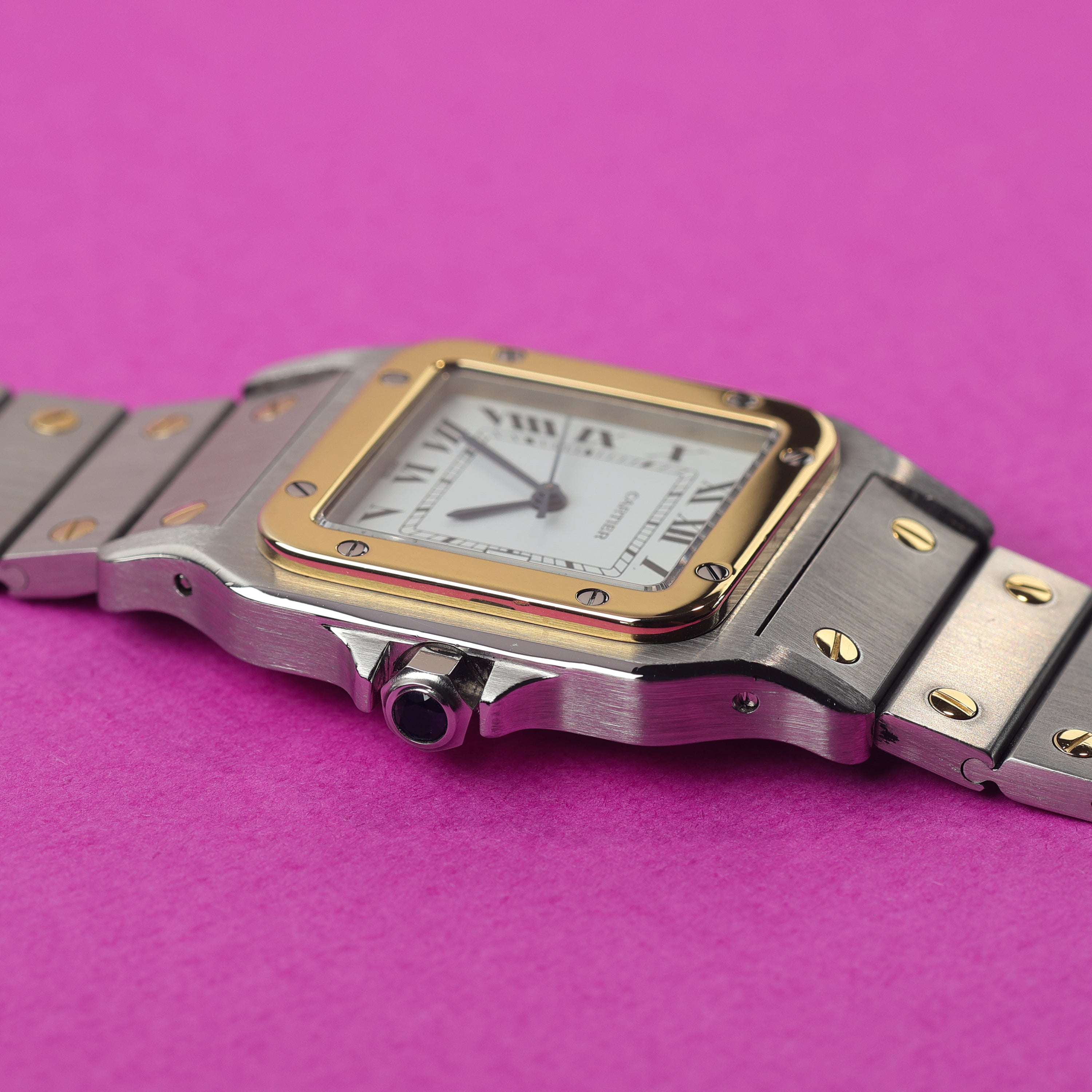 Cartier Santos Ref. 2961 Steel and Gold Box and Papers