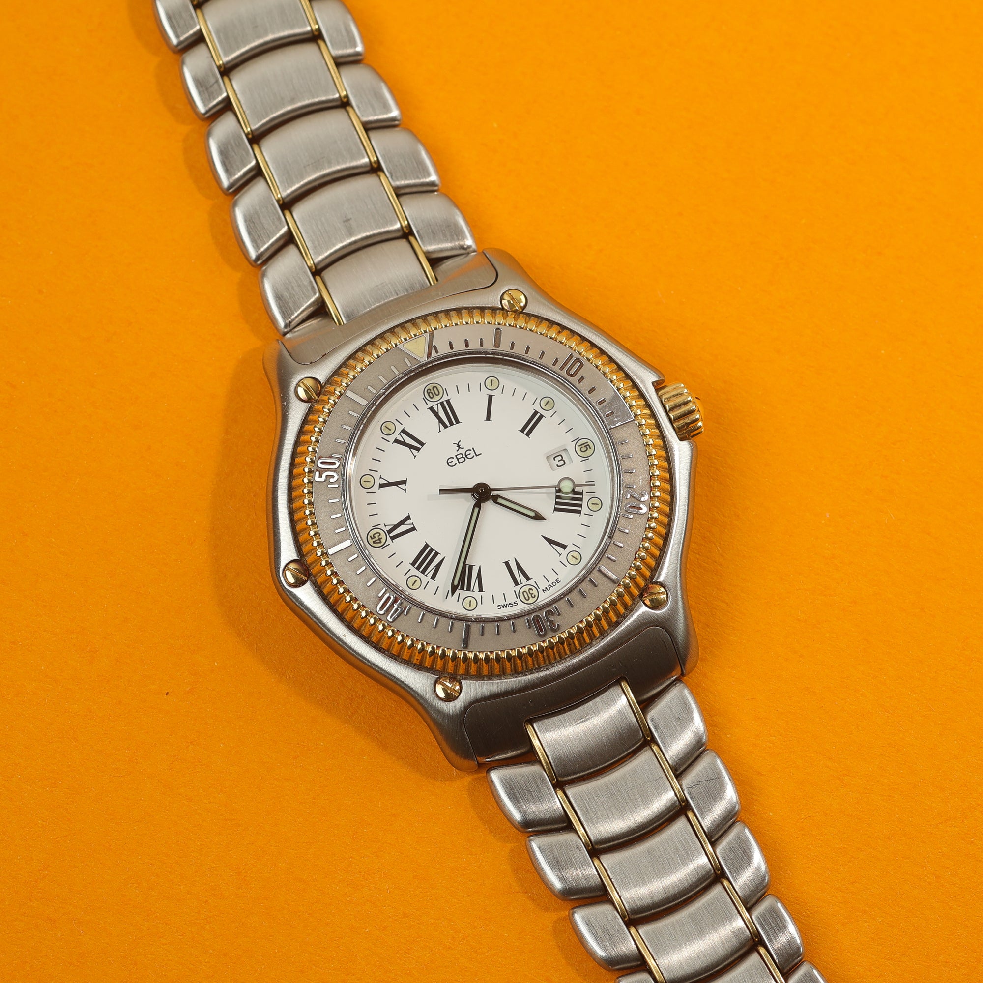 Ebel Discovery Ref. 183913 Steel and Gold White Dial